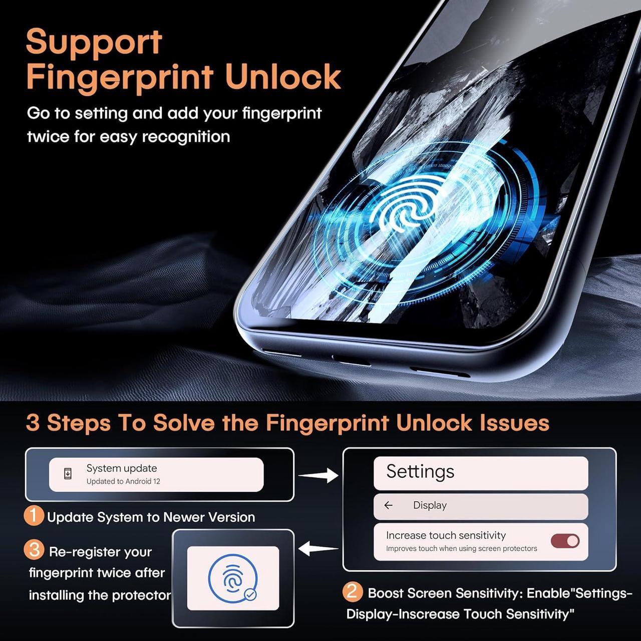 Alt view image 3 of 6 - AACL 4 Pack for Google Pixel 8a Screen Protector [Not Glass] - Film for Pixel 8a Screen Protector [Fingerprint Compatible][Alignment Tool][7H Hybrid][2024]