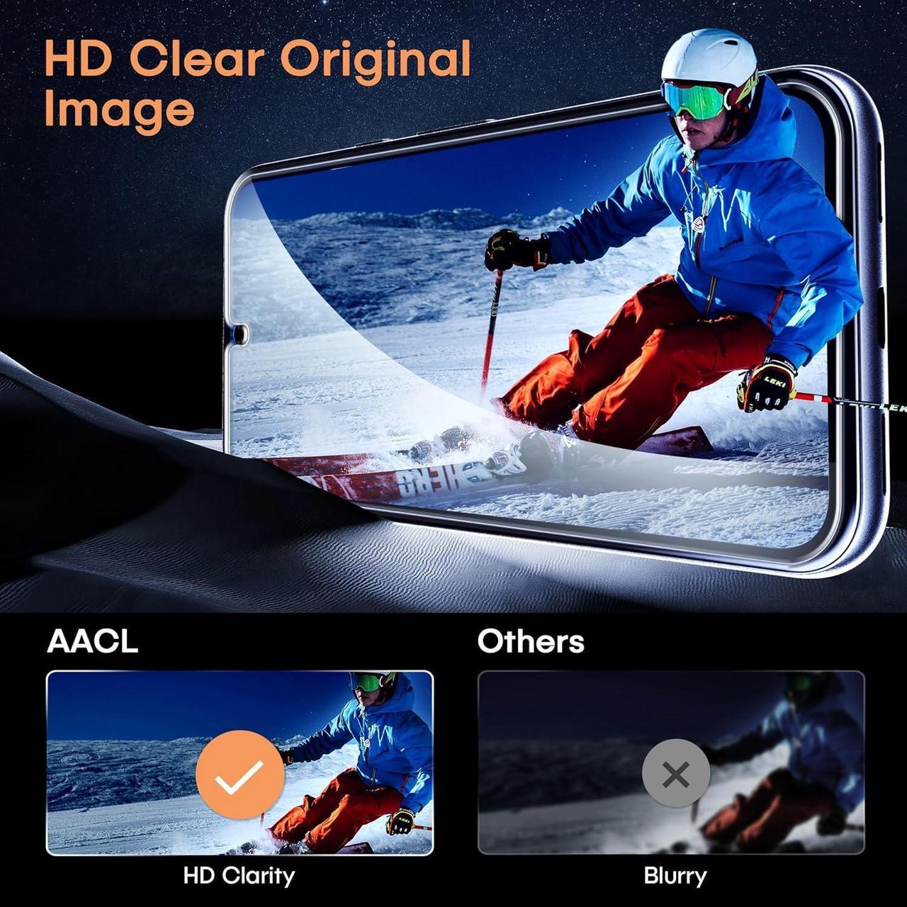 Alt view image 6 of 6 - AACL 4 Pack for Google Pixel 8a Screen Protector [Not Glass] - Film for Pixel 8a Screen Protector [Fingerprint Compatible][Alignment Tool][7H Hybrid][2024]