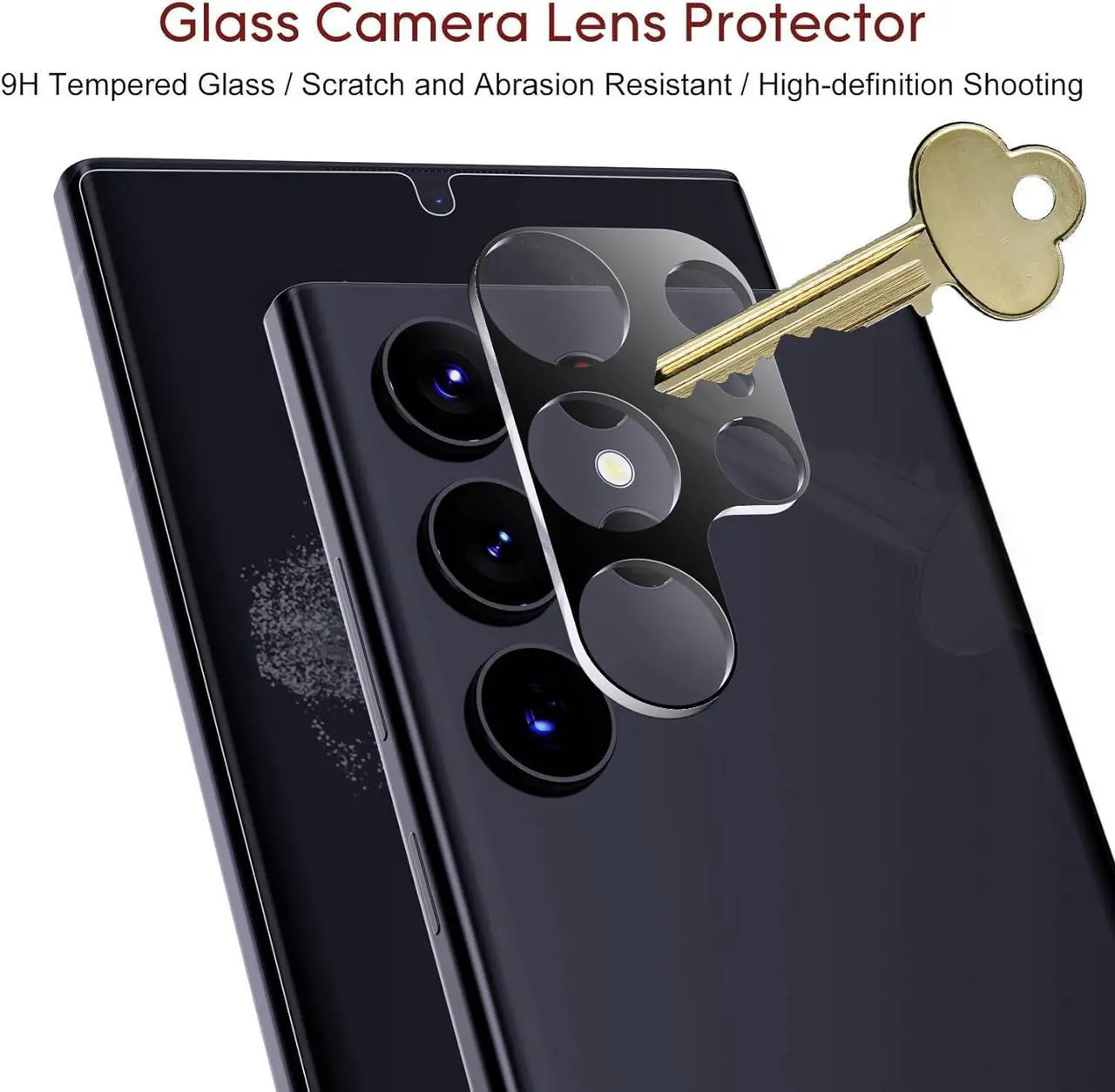 Alt view image 6 of 6 - Esanik Privacy Screen Protector for Samsung Galaxy S22 Ultra 6.8 Inch Screen Protector [2 Pieces], 2 x PET Privacy Film [Non-Glass] + 2 x Camera Tempered Glass Screen Protectors, Anti-Spy Privacy Film
