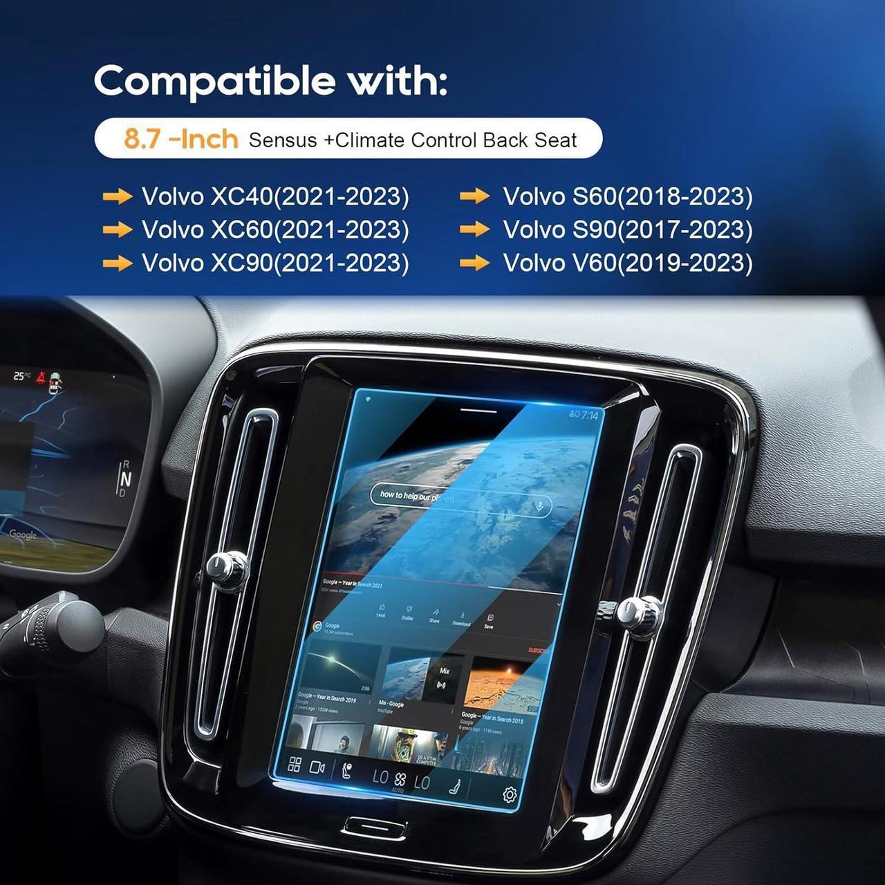 Alt view image 2 of 7 - LFOTPP 2PCS Volv|o XC90(2021-2023), XC40(2021-2023), XC60(2021-2023), S60(2018-2023), S90(2017-2023), V60(2019-2023) V90(2019-2023) Car Navigation and Climat Control Air Conditioning Display Screen