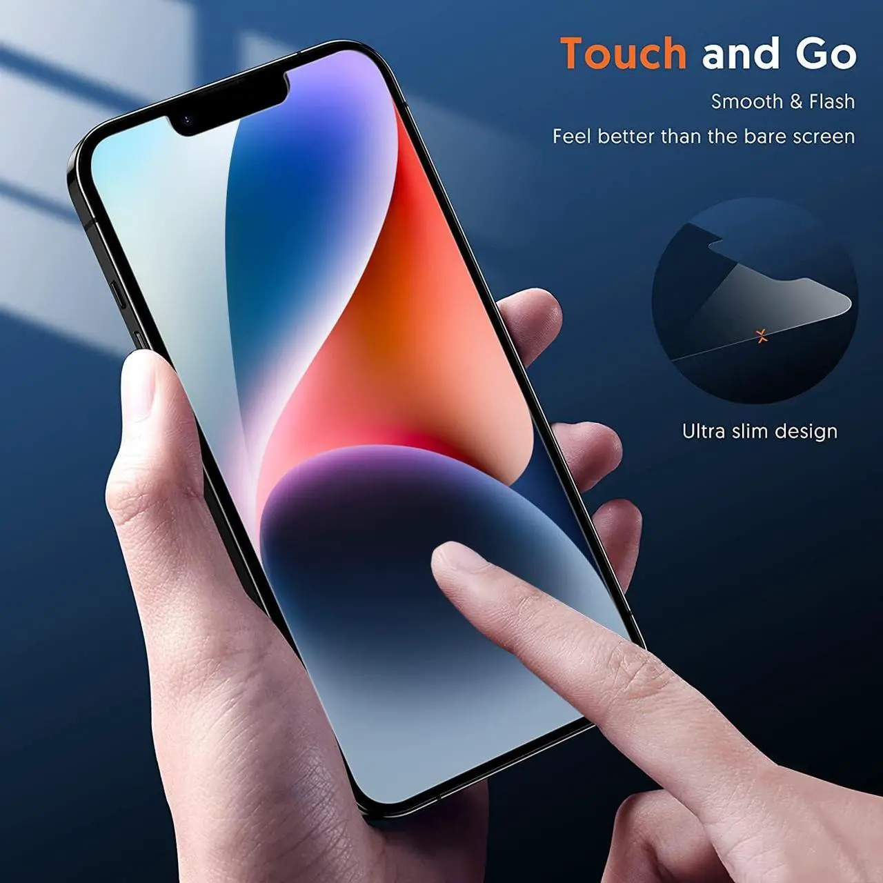 Alt view image 6 of 7 - Fotbor for iPhone 14 Privacy Screen Protector[2 pack]+Camera Lens Protector[2 pack] with Easy Installation Frame,9H Tempered Glass Film[6.1 Inch]
