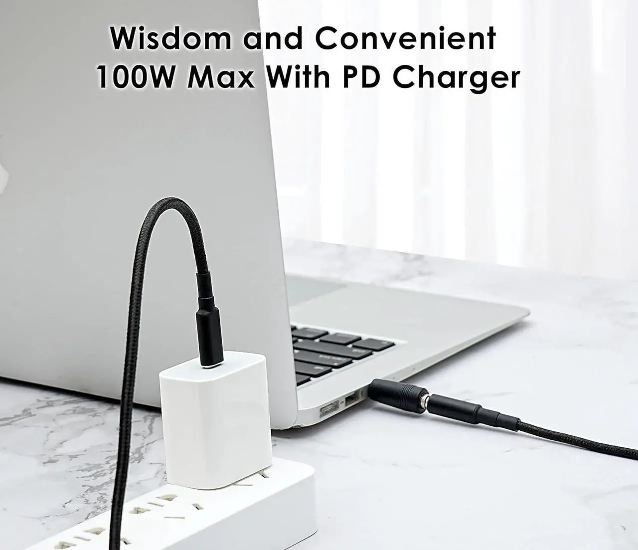 Alt view image 2 of 7 - USB C to DC Adapters 10PCS Power Plug Kit, Universal Charger Supply 100W PD Power Cable & 5.5x2.1mm Round Barrel Jack for Sony Toshiba Samsung Acer Asus Lenovo Dell HP Laptop Charging Connector Tips