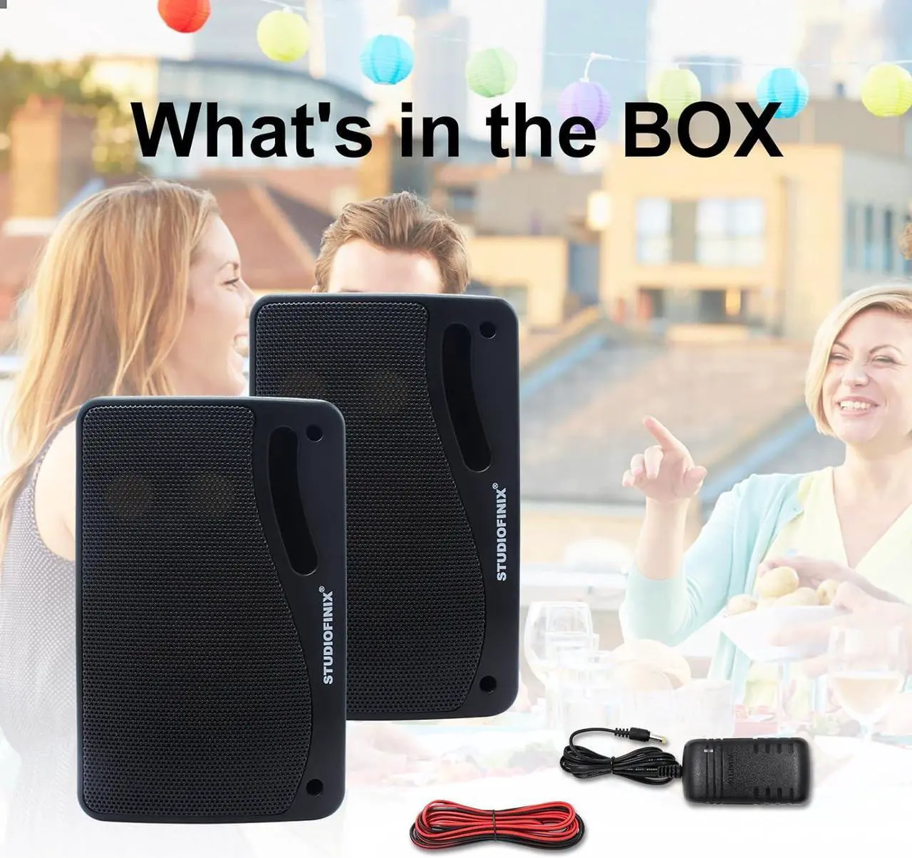 Alt view image 7 of 7 - 3.5 Inch Outdoor Bluetooth Speakers Waterproof,3 Way 200W Upgrade Premium Wall Mount Speakers,Perfect use in Patio,Deck, Indoor OutdoorBlack
