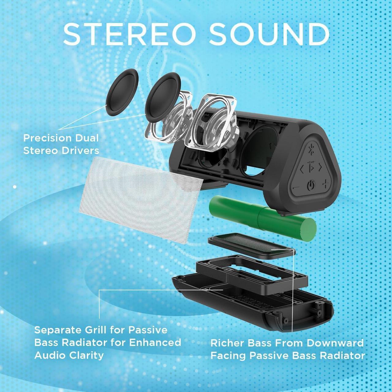 Alt view image 2 of 6 - OontZ Ultra Bluetooth Speaker, Portable Wireless Speaker, 14 Watts, Up To 100 Ft Bluetooth Range, IPX7 Waterproof Speaker (Black with White Grille)