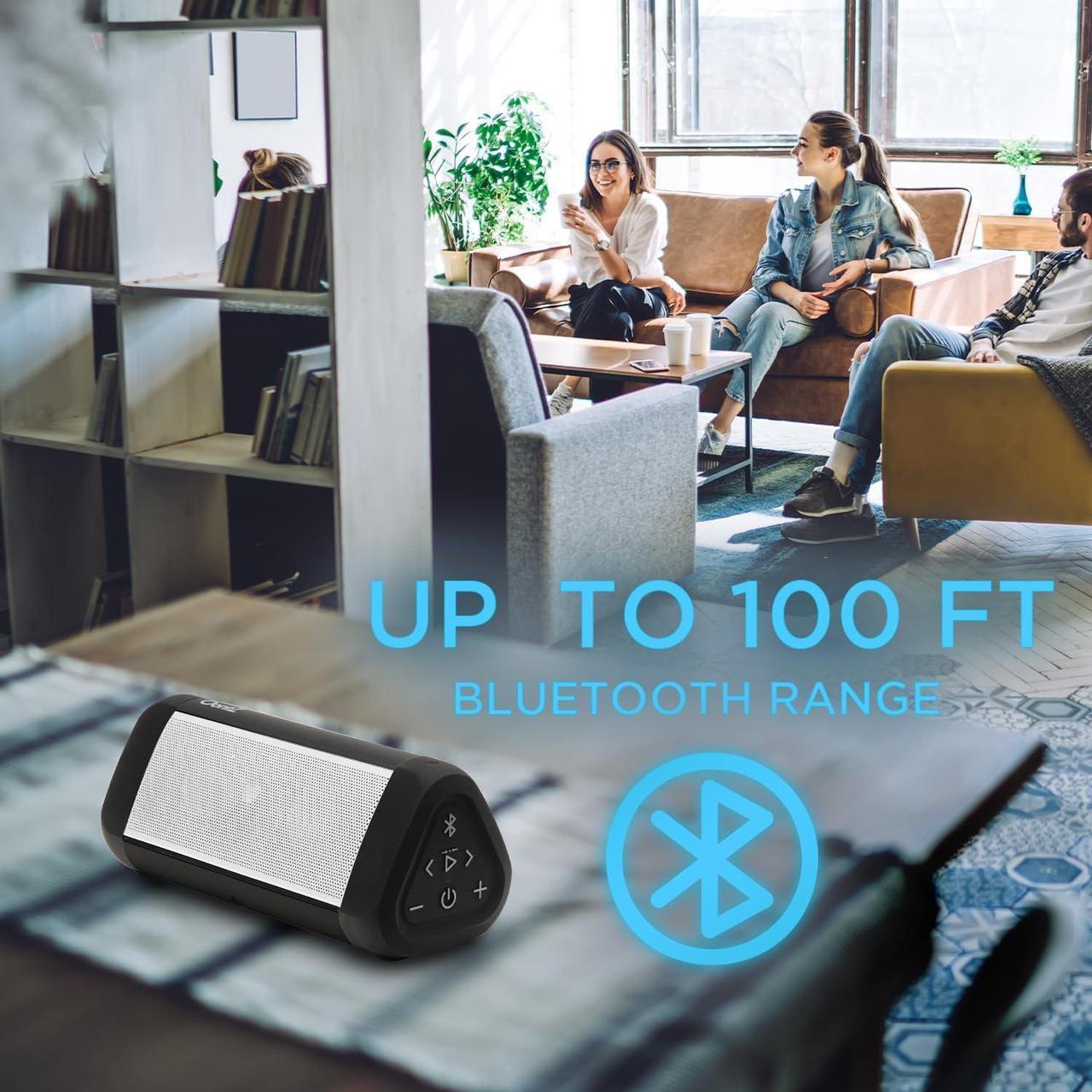 Alt view image 3 of 6 - OontZ Ultra Bluetooth Speaker, Portable Wireless Speaker, 14 Watts, Up To 100 Ft Bluetooth Range, IPX7 Waterproof Speaker (Black with White Grille)