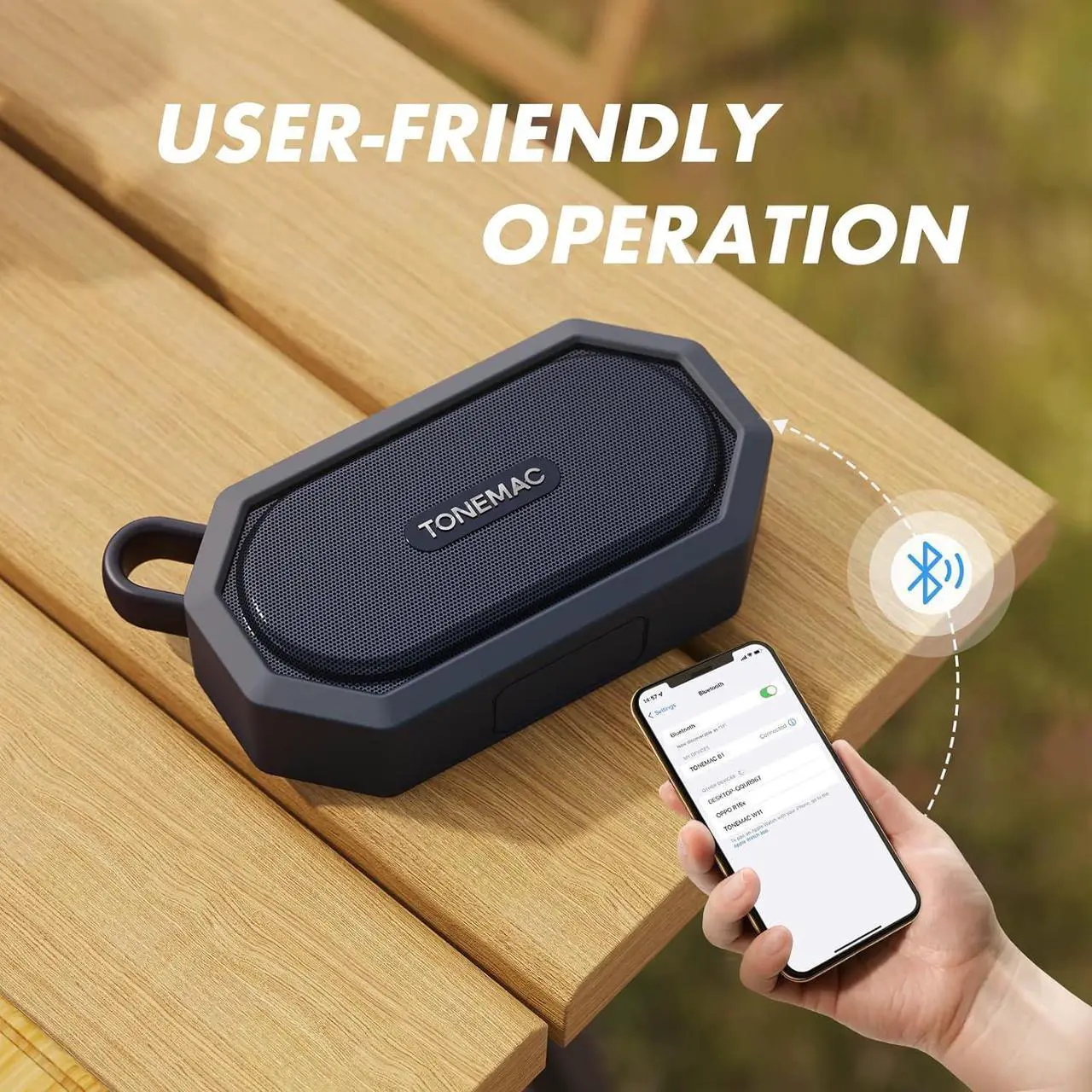 Alt view image 7 of 7 - Portable Bluetooth Speakers, IPX7 Waterproof Wireless Speaker Best for Outdoor Travel, Deep Bass, 6H Playtime, Durable Protecting Case, Mini Shower Speaker with 3.5mm AUX for MP3/MP4 -Blue