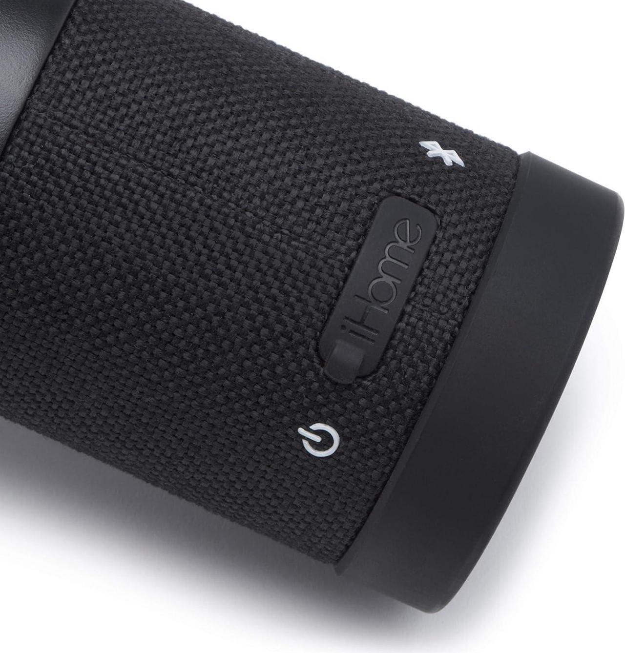 Alt view image 7 of 7 - Aquio IBTB2BB Double-wall Steel Insulated Hydration Bottle with Rechargeable Bluetooth Wireless Speaker, Powered by iHome, Midnight