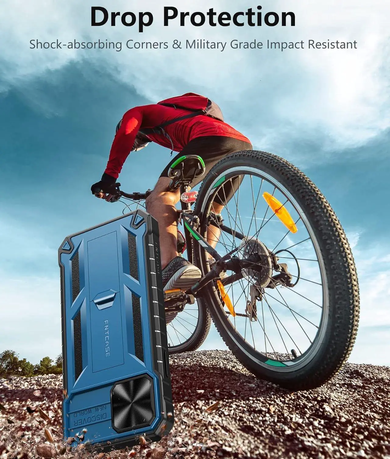 Alt view image 6 of 7 - FNTCASE for iPhone 11 Phone Case: Rugged Shockproof Protective Cases for Apple iPhone 11 6.1 inch | Military Grade Drop Proof Protection Cell Phone Mobile Cover with Kickstand & Slide, Blue