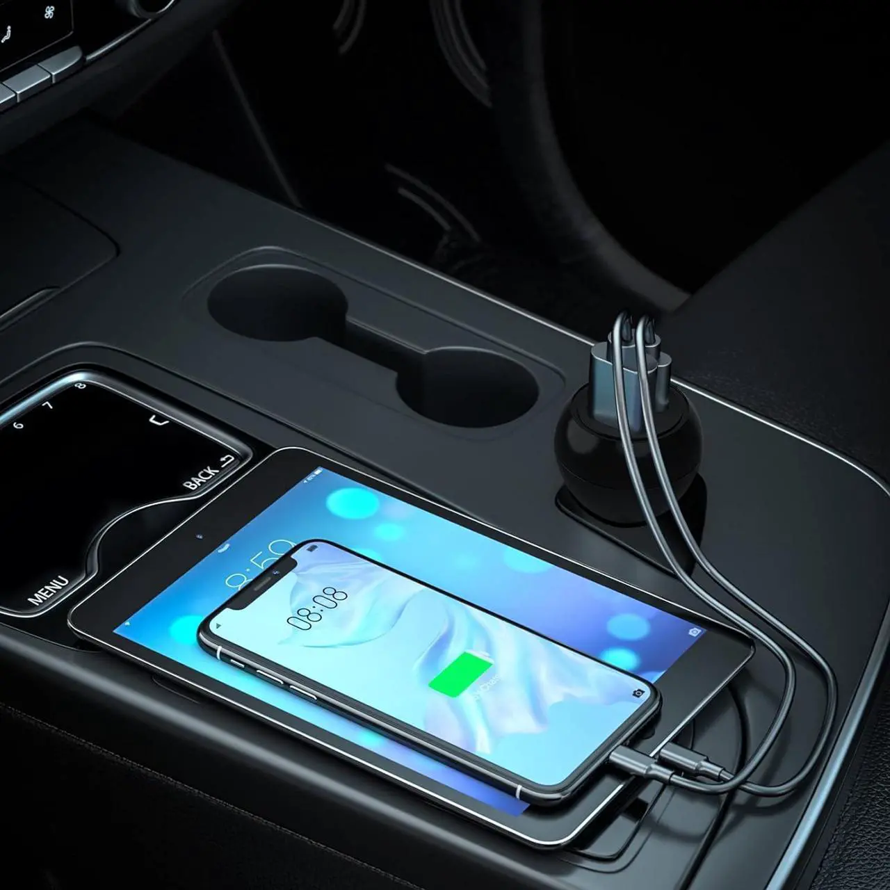 Alt view image 6 of 6 - USB C Car Charger Adapter, 12V Car Charger Multi Port, 38W 2 Port Car Charger, PD 20W& QC 18W Cigarette Lighter Adapter, USB C Car Plug Fast Charging iPhone 14/13/12, iPad Air/Pro, S20/S10, Note 21/20
