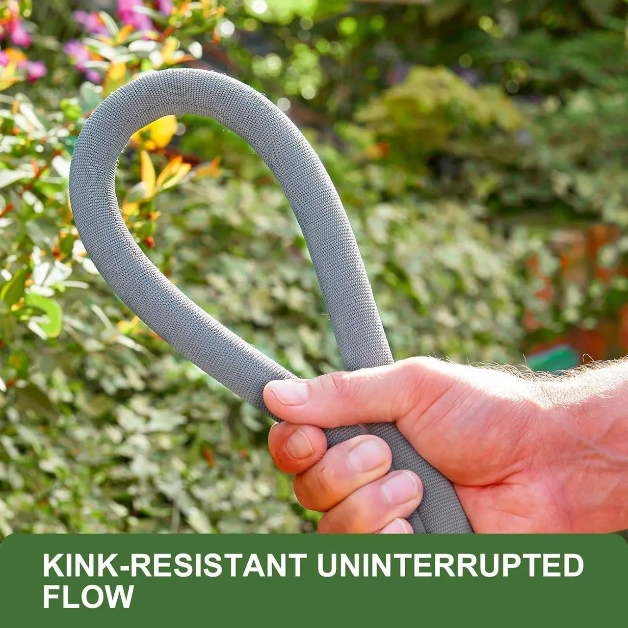 Alt view image 5 of 7 - 2025 Upgraded 50FT Non-Expanding Garden Hose, Ultra-Light & Flexible Water Hose - Burst-Resistant, Kink-Free, High-Pressure, All-Weather Use for Lawns, Gardens, and Outdoor Cleaning