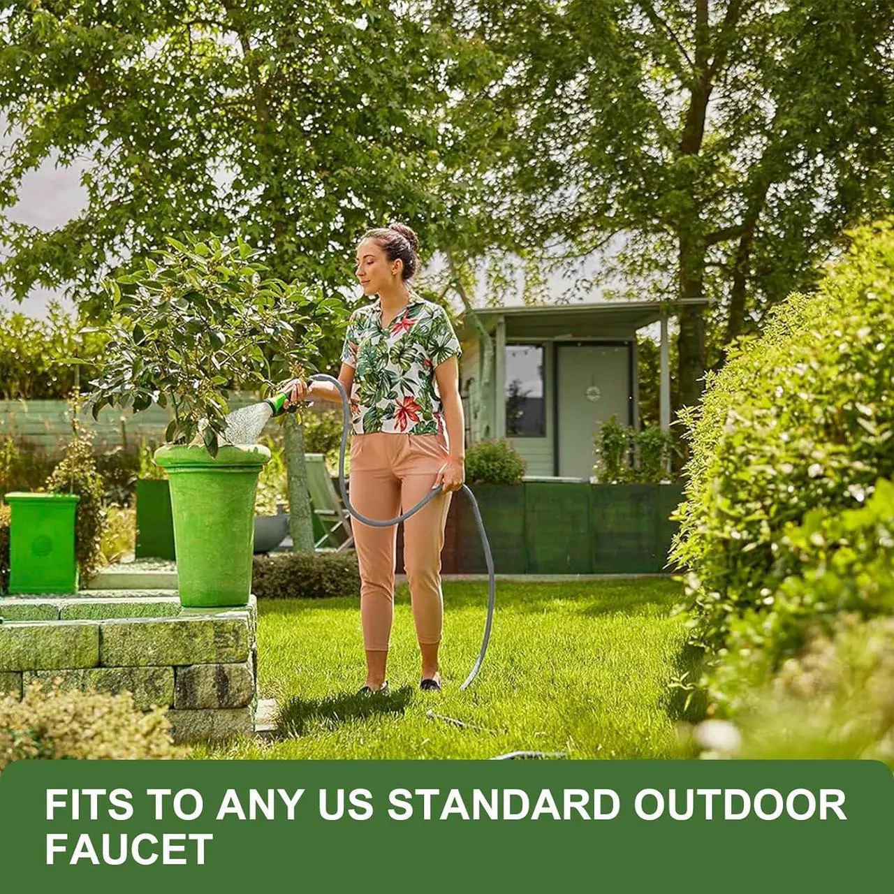 Alt view image 7 of 7 - 2025 Upgraded 50FT Non-Expanding Garden Hose, Ultra-Light & Flexible Water Hose - Burst-Resistant, Kink-Free, High-Pressure, All-Weather Use for Lawns, Gardens, and Outdoor Cleaning