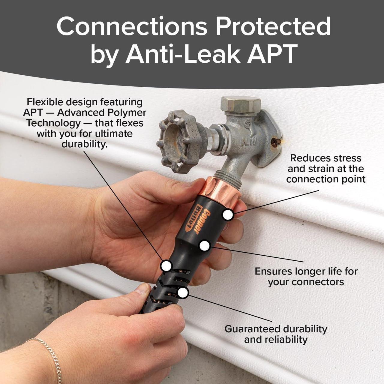 Alt view image 7 of 7 - Pocket Hose Copper Bullet Expandable Garden Hose 25 FT w/10 Pattern Thumb Spray Nozzle AS-SEEN-ON-TV 650psi 3/4 in Patented Lead-Free Ultra-Lightweight Solid Copper Anodized Aluminum Fittings No-Kink