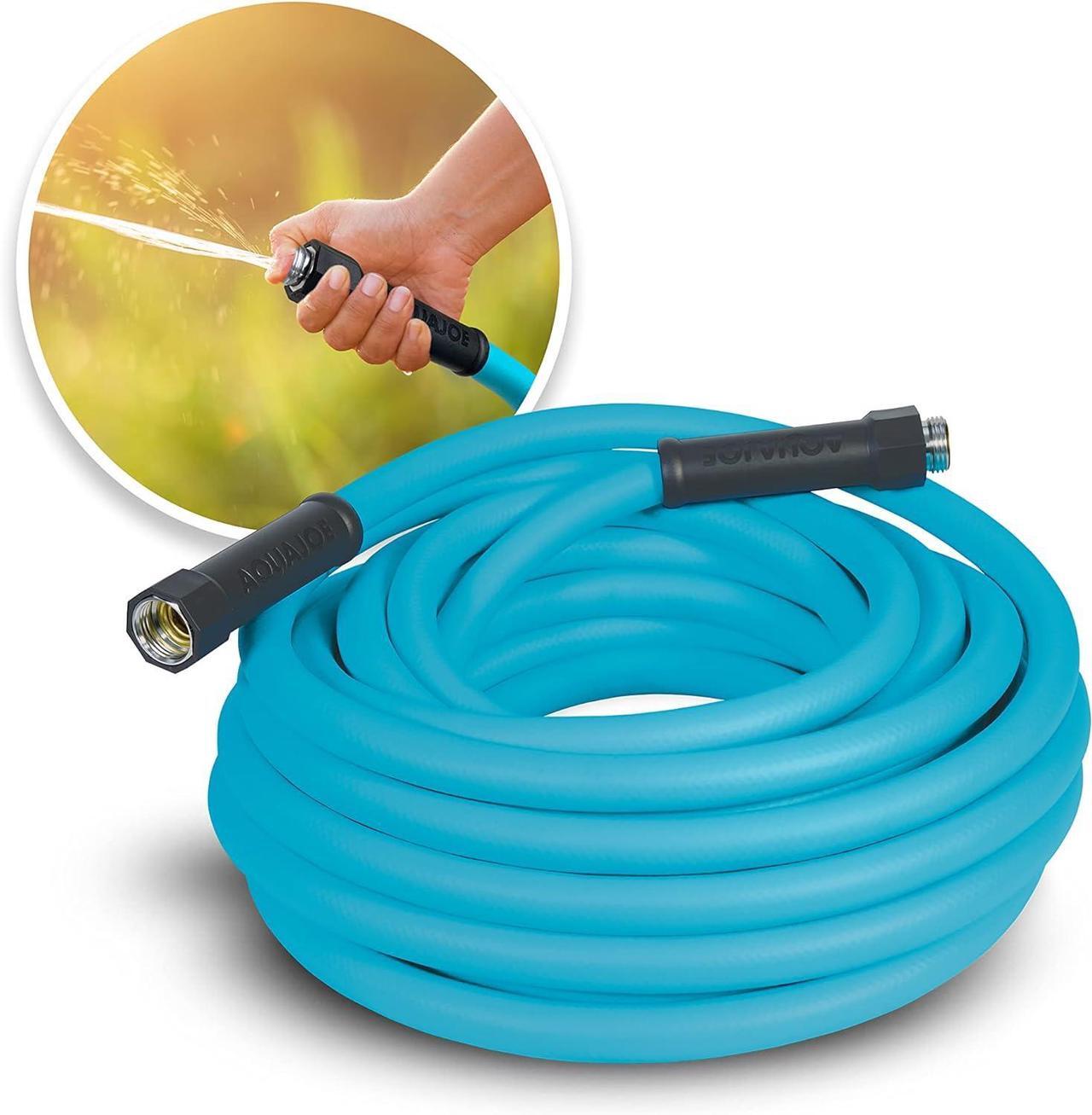 Main image of Aqua Joe 50ft Professional-Grade Hybrid Polymer Garden Hose with Dual Swivel Grips, 500-PSI Burst Rating
