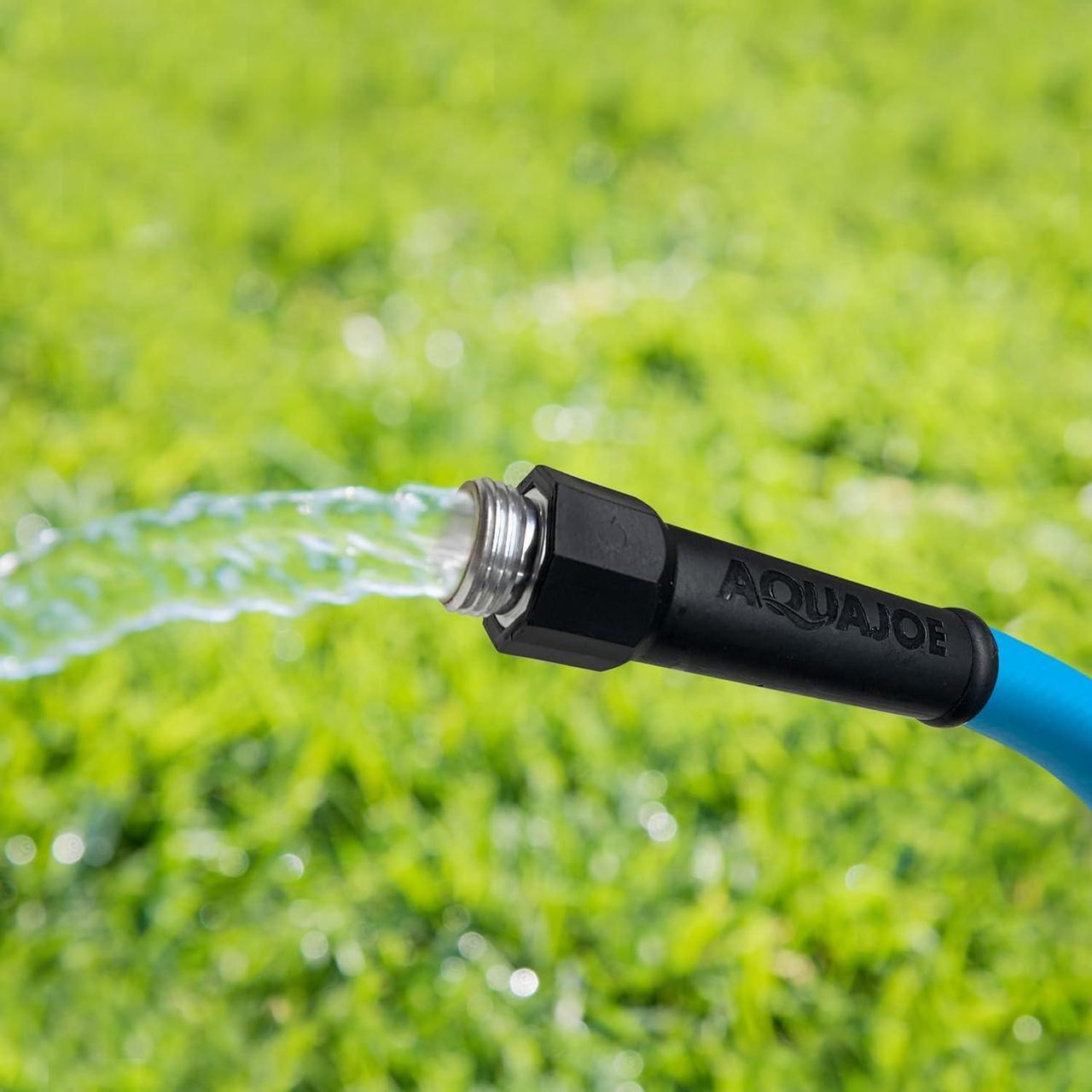 Alt view image 6 of 7 - Aqua Joe 50ft Professional-Grade Hybrid Polymer Garden Hose with Dual Swivel Grips, 500-PSI Burst Rating