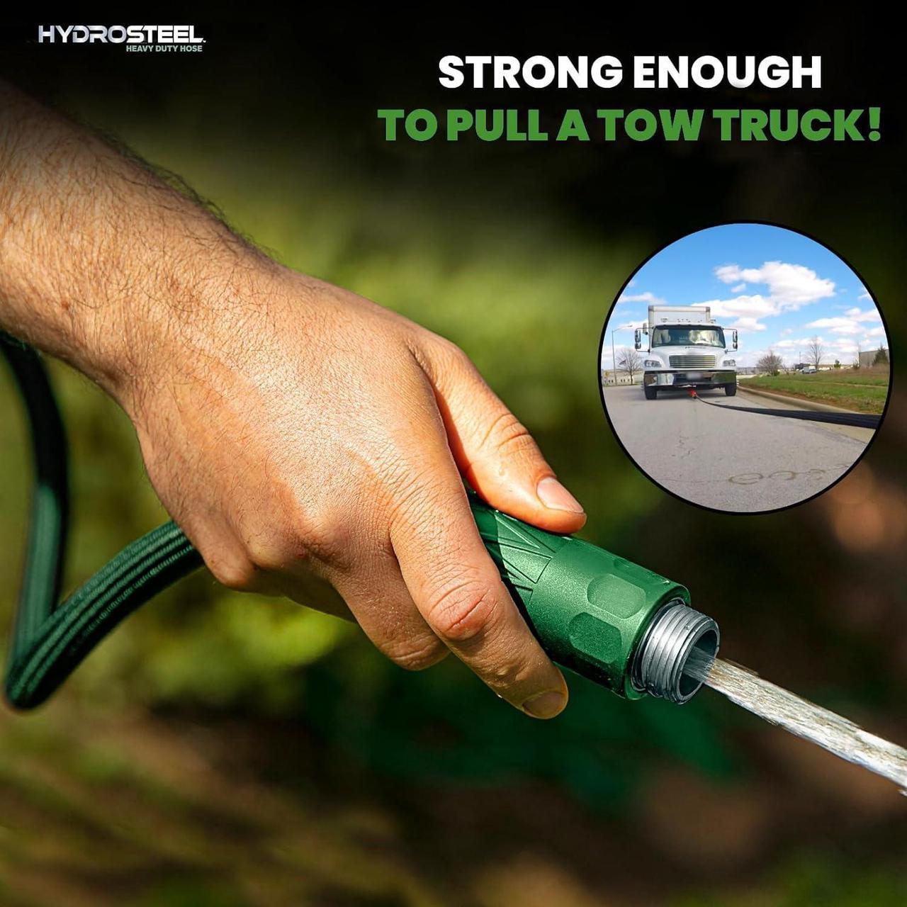Alt view image 4 of 7 - HYDROSTEEL Metal Garden Hose 100 Ft with Nozzle, Water Hose 100Ft, Heavy Duty 3x Layer Stainless Steel Flexible 100 Ft Garden Hose, Lightweight, Easy to Coil, Garden Hoses 500 PSI AS SEEN ON TV