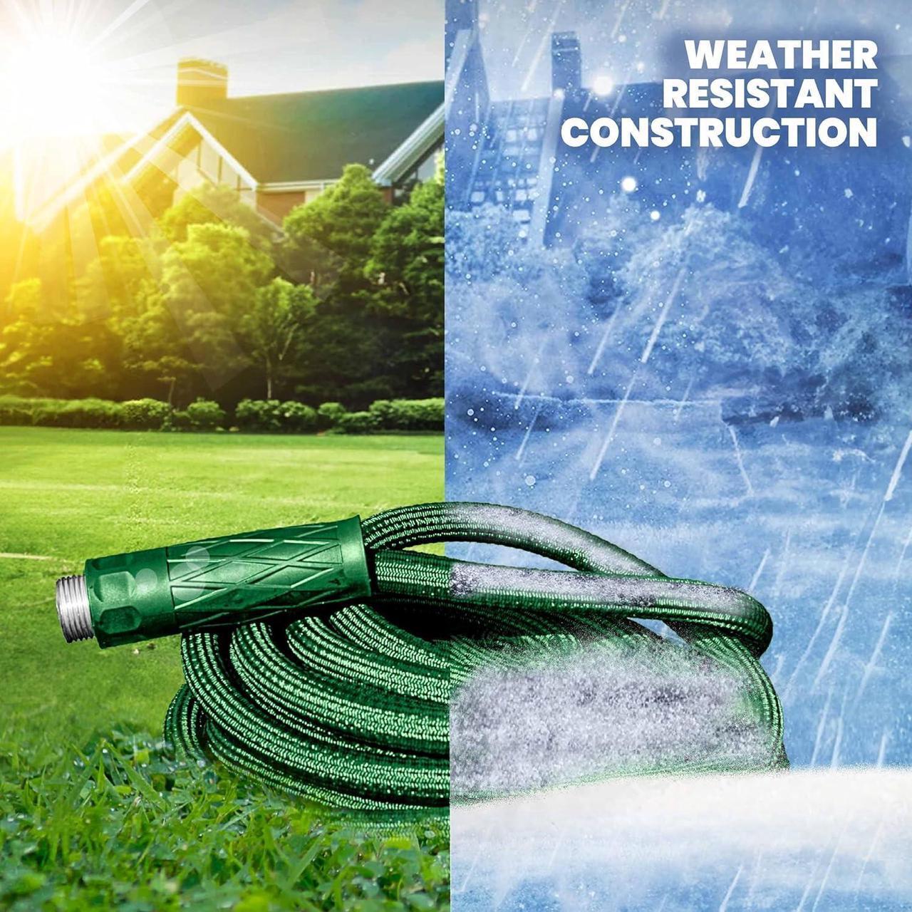 Alt view image 5 of 7 - HYDROSTEEL Metal Garden Hose 100 Ft with Nozzle, Water Hose 100Ft, Heavy Duty 3x Layer Stainless Steel Flexible 100 Ft Garden Hose, Lightweight, Easy to Coil, Garden Hoses 500 PSI AS SEEN ON TV