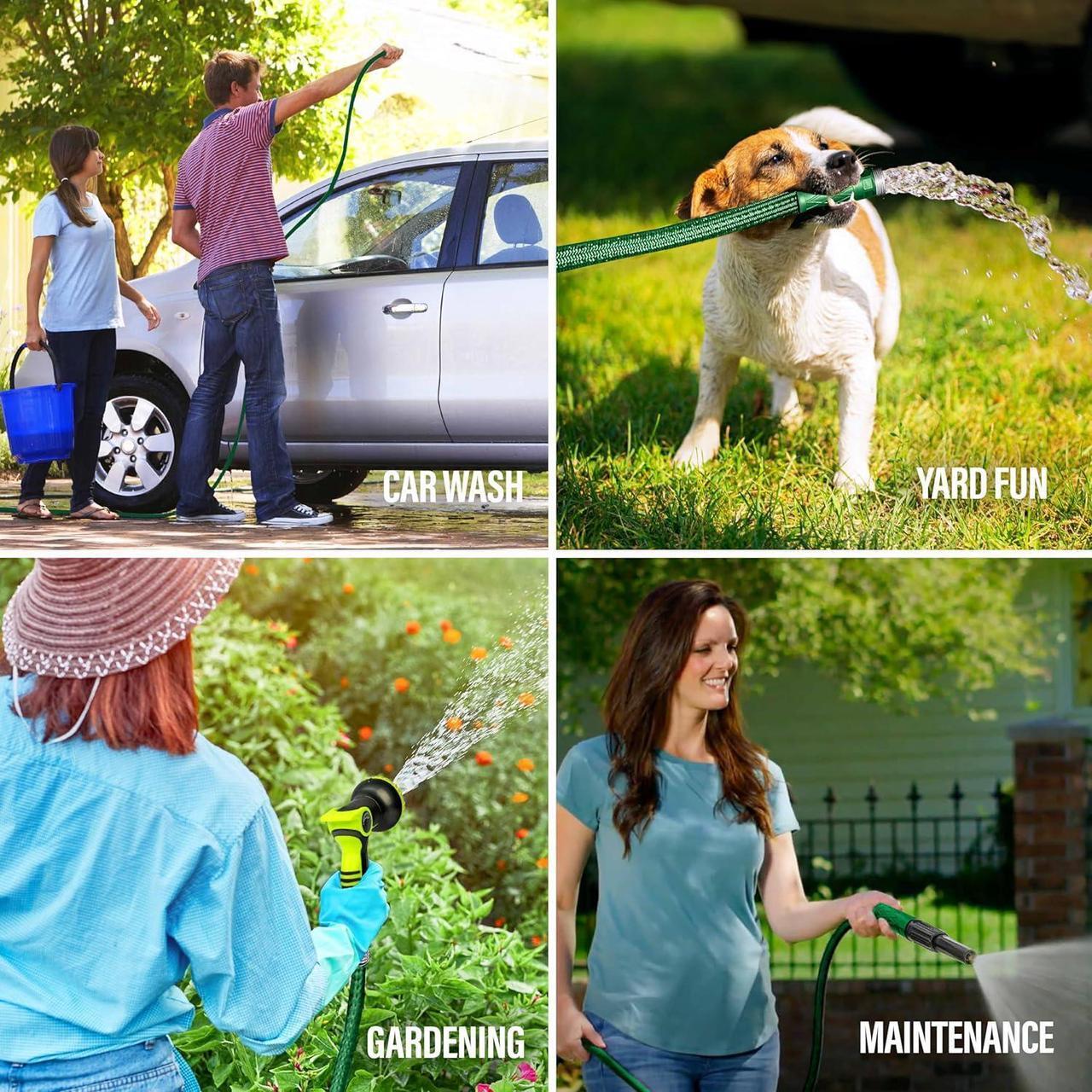 Alt view image 7 of 7 - HYDROSTEEL Metal Garden Hose 100 Ft with Nozzle, Water Hose 100Ft, Heavy Duty 3x Layer Stainless Steel Flexible 100 Ft Garden Hose, Lightweight, Easy to Coil, Garden Hoses 500 PSI AS SEEN ON TV