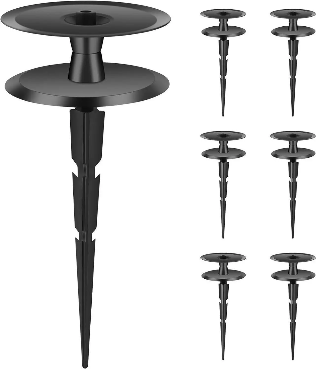 Main image of 6 PCS Garden Hose Guide Spike,Hose Guide Stake Heavy Duty Pure Metal Hose Roller Guide,Keep Flowering Hose Out of Flower Beds,Rustproof Coated Garden Hose Stake for Yard,Lawn Hose Roller Support