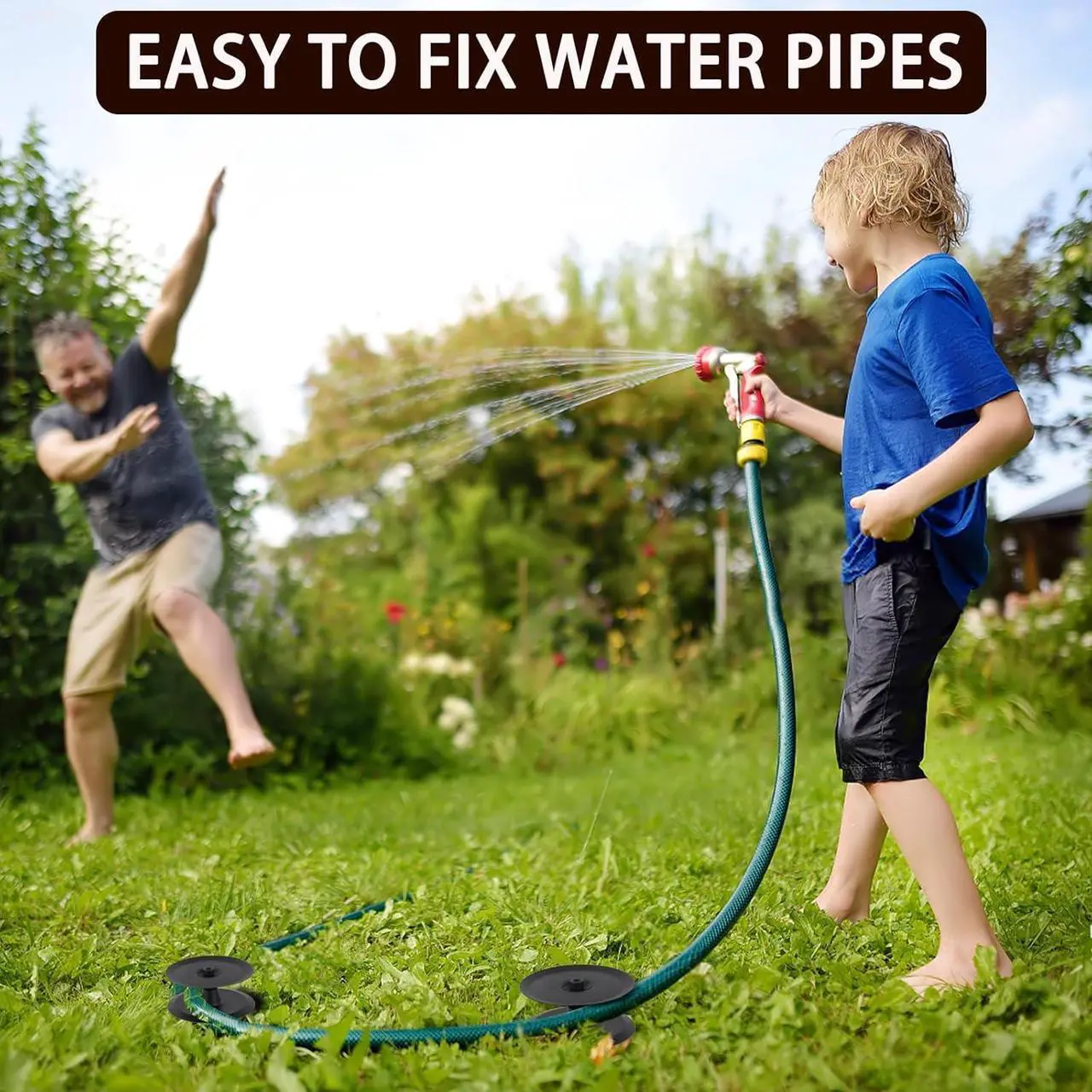 Alt view image 7 of 7 - 6 PCS Garden Hose Guide Spike,Hose Guide Stake Heavy Duty Pure Metal Hose Roller Guide,Keep Flowering Hose Out of Flower Beds,Rustproof Coated Garden Hose Stake for Yard,Lawn Hose Roller Support