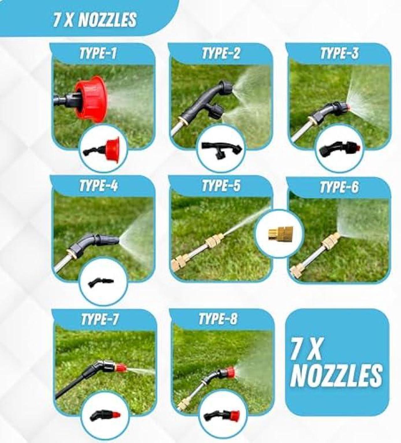 Alt view image 3 of 6 - 4.2 Gal Battery Powered Backpack Sprayer-Multifunctional Weed Sprayer for Lawn&Garden with Adjustable Nozzles and Shoulder Strap, High-Pressure Spray Hose for Weeding&Cleaning