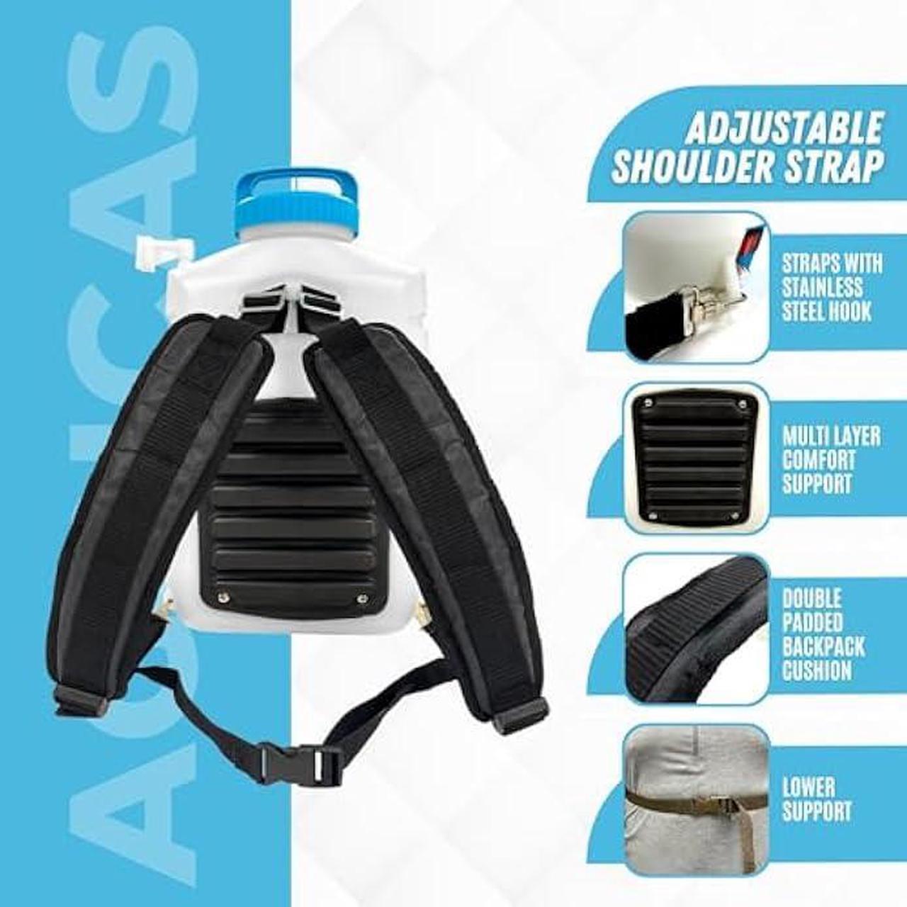 Alt view image 5 of 6 - 4.2 Gal Battery Powered Backpack Sprayer-Multifunctional Weed Sprayer for Lawn&Garden with Adjustable Nozzles and Shoulder Strap, High-Pressure Spray Hose for Weeding&Cleaning