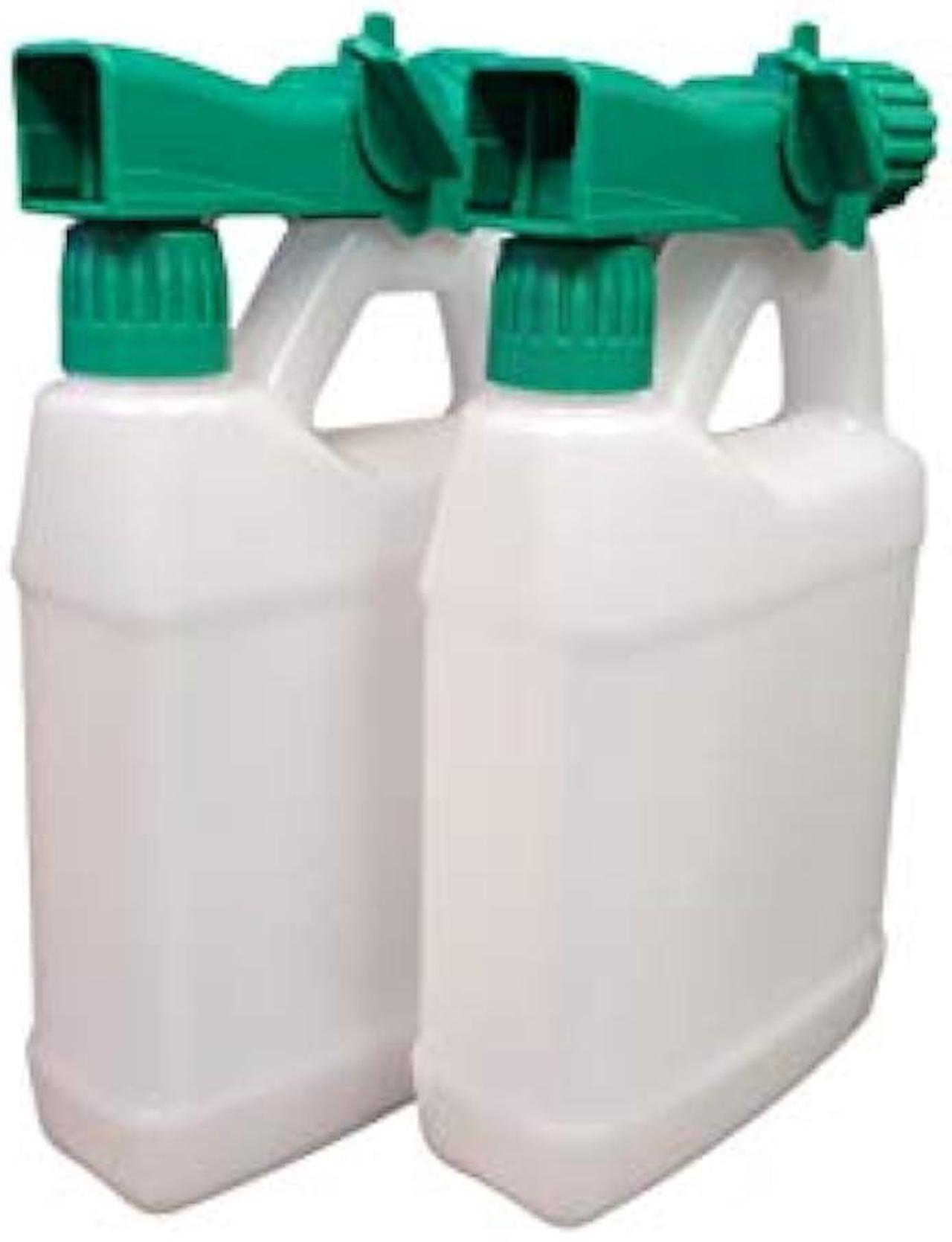 Main image of Multi-Use Lawn Hose-End Sprayer 32oz (Pack of 2) Empty Refillable Bottle (Natural, Clear), 30:1 Sprayer, Reusable - Best for Fertilizer, pesticides, herbicides, car wash and Any Other Outdoor Liquid