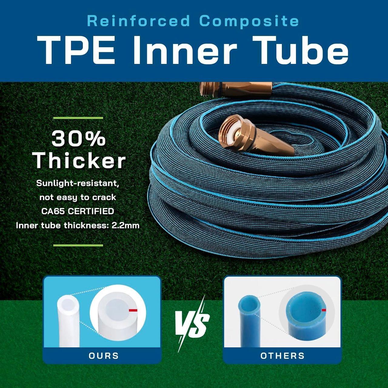 Alt view image 3 of 7 - Expandable Garden Hose 50FT (storage length 25FT), No Kink Flexible Hose for Outdoor, Lightweight and Kink-Free Expanding Pipe, Heavy Duty Retractable Stretch Hose, US Invention Patent