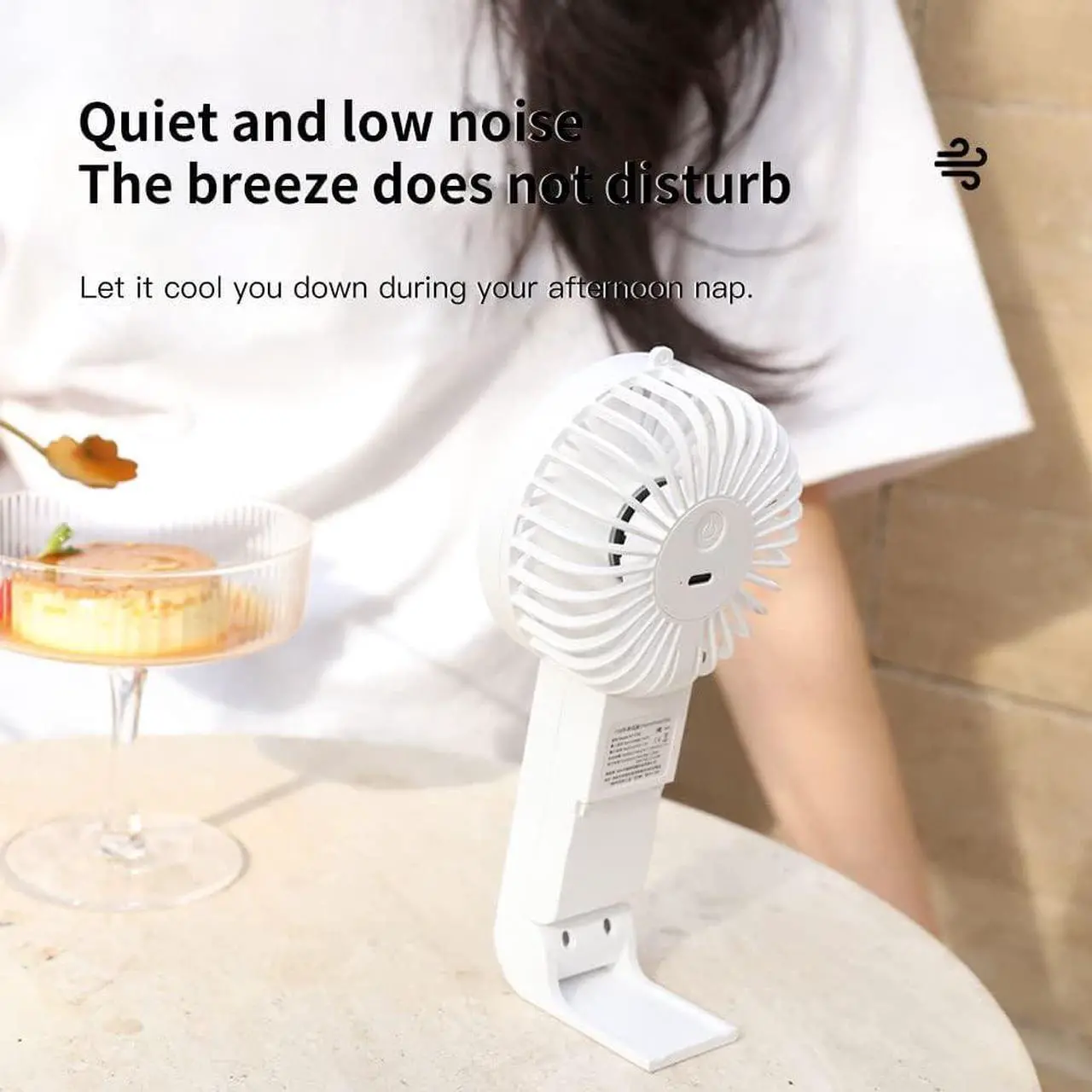 Alt view image 5 of 7 - GKI Handheld Fan, Portable Mini Fan with 3 Adjustable Speed, Foldable Personal Fan for Girl & Kids, Desk Fan For Office, Foldable USB Fan Great For Travel Outdoors. (GREEN)