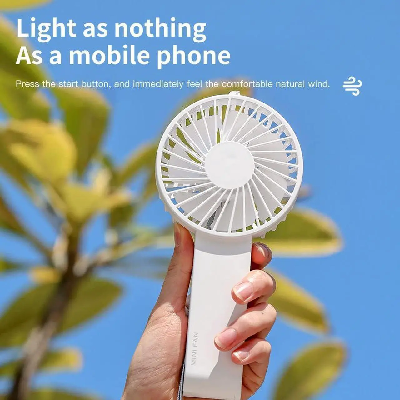 Alt view image 3 of 7 - GKI Handheld Fan, Portable Mini Fan with 3 Adjustable Speed, Foldable Personal Fan for Girl & Kids, Desk Fan For Office, Foldable USB Fan Great For Travel Outdoors. (GREEN)