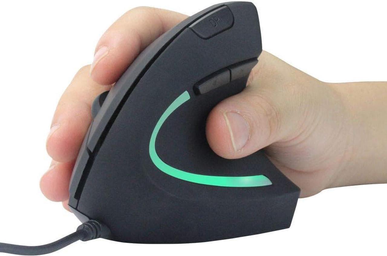 Vertical Mouse with LED Light, Configurable DPI Switch, and Improved Ergonomic Design