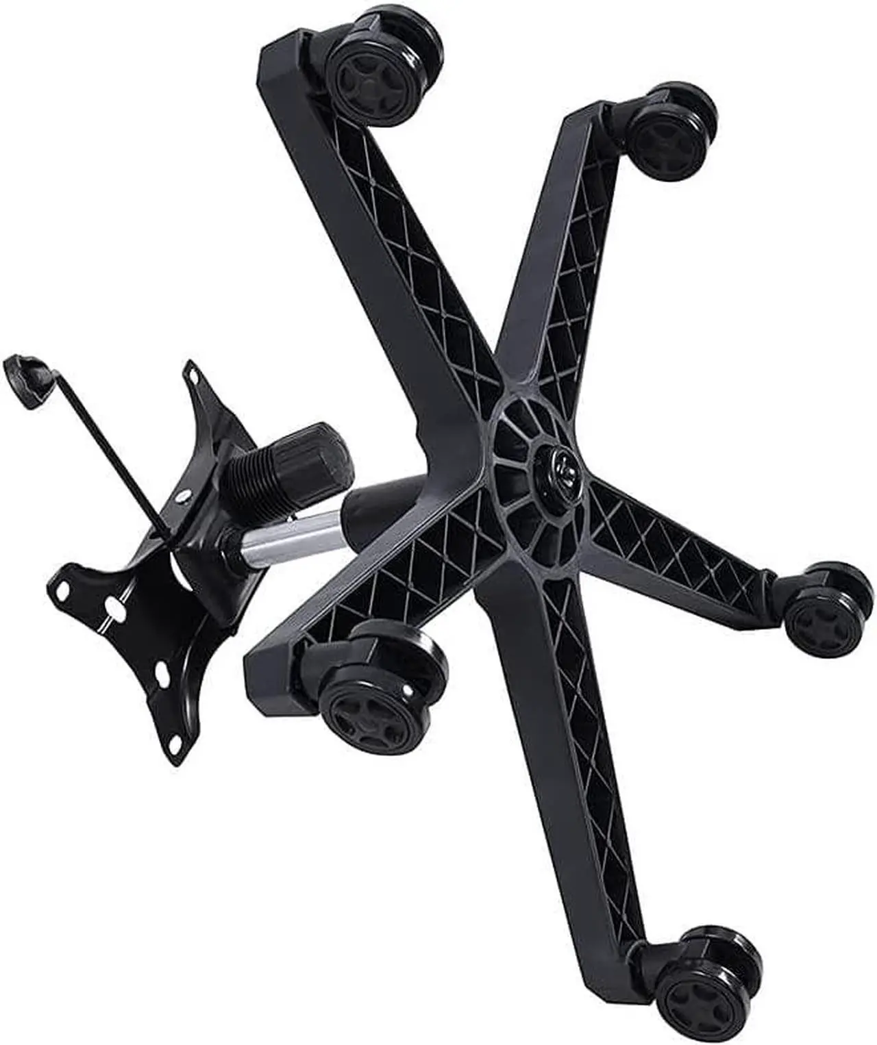 Alt view image 3 of 7 - 350 Pounds Heavy Duty Gaming Office Chair Replacement Base 28" Swivel Chairs Part with Bottom Plate Stand Cylinder and Casters
