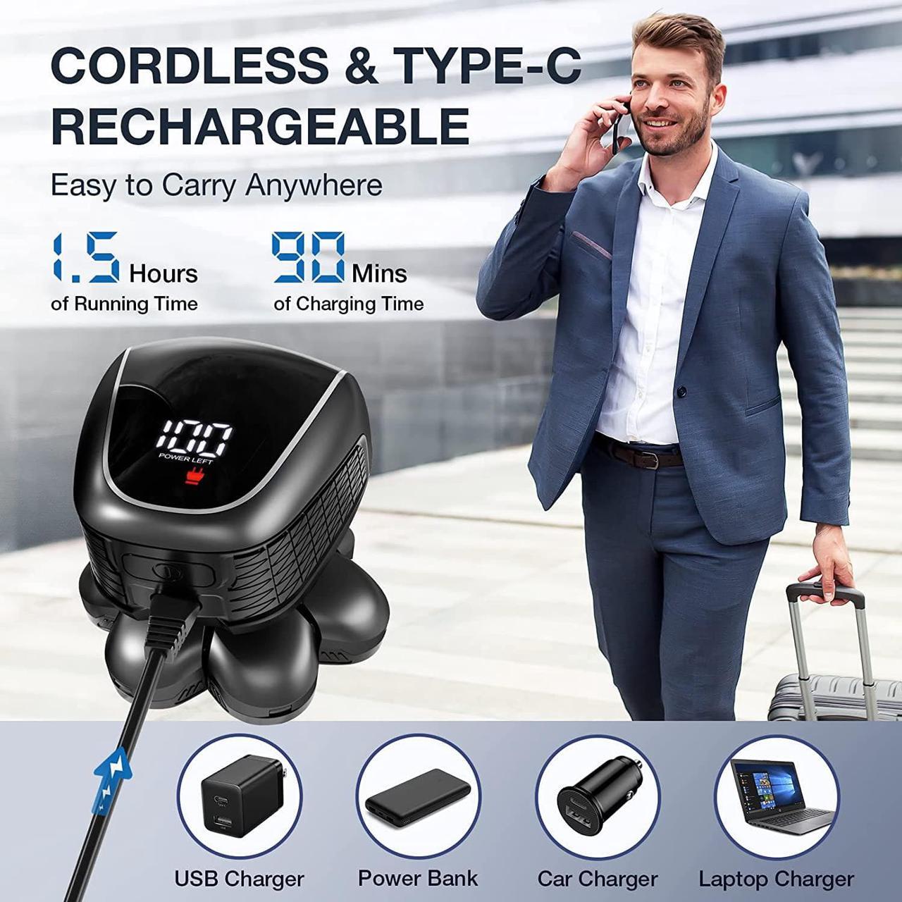 Alt view image 3 of 7 - Head Shaver 7D, Wyklaus Upgrade Head Shavers for Bald Men, Head Electric Razor with Nose Hair Trimmer, Waterproof Wet/Dry Mens Grooming Kit, Anti-Pinch, LED Display, USB RechargeableBlack