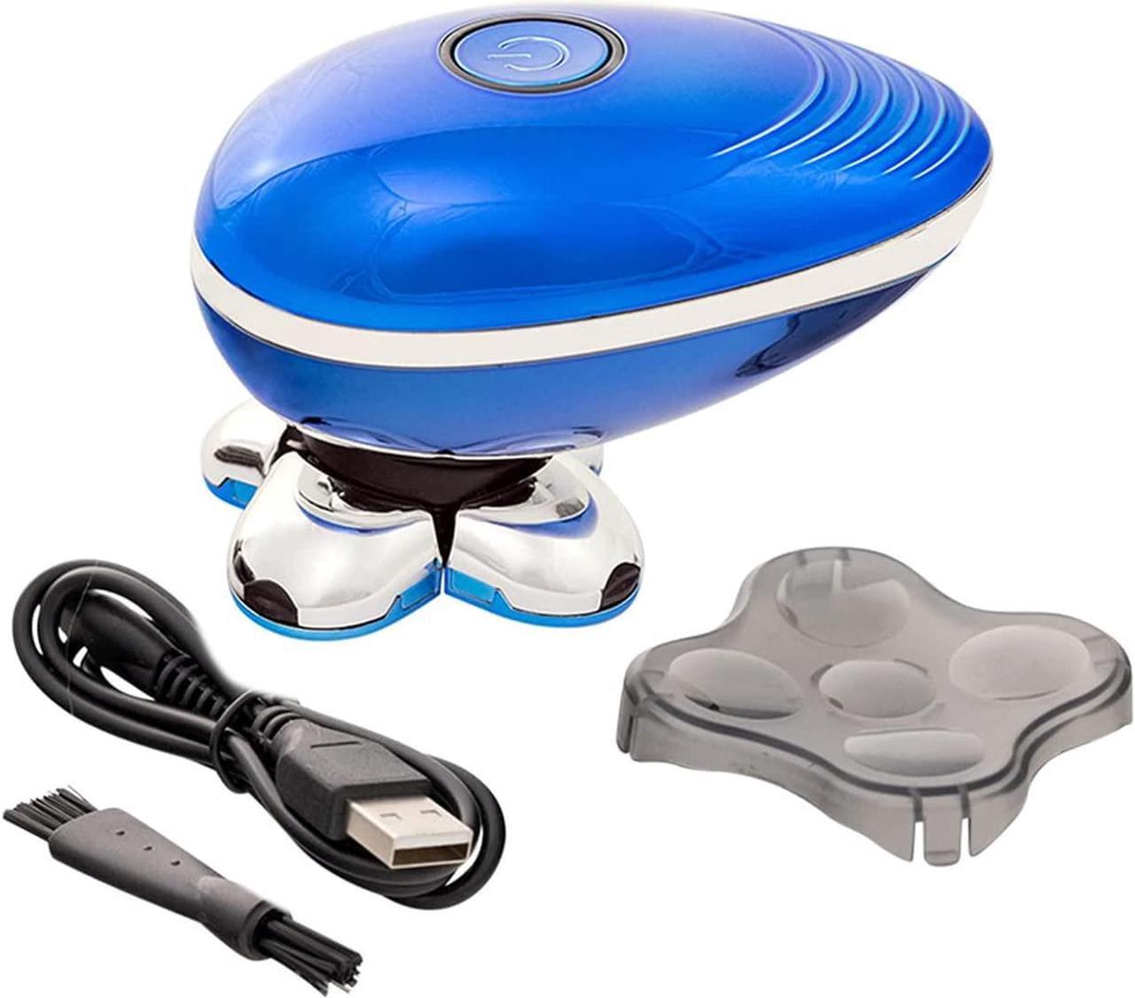 Alt view image 2 of 3 - Pop Sonic Woman's 5 Head Electric Shaver for Close Comfortable Shave Featuring Wet Dry Operation Rechargeable Waterproof IPX5 - Blue