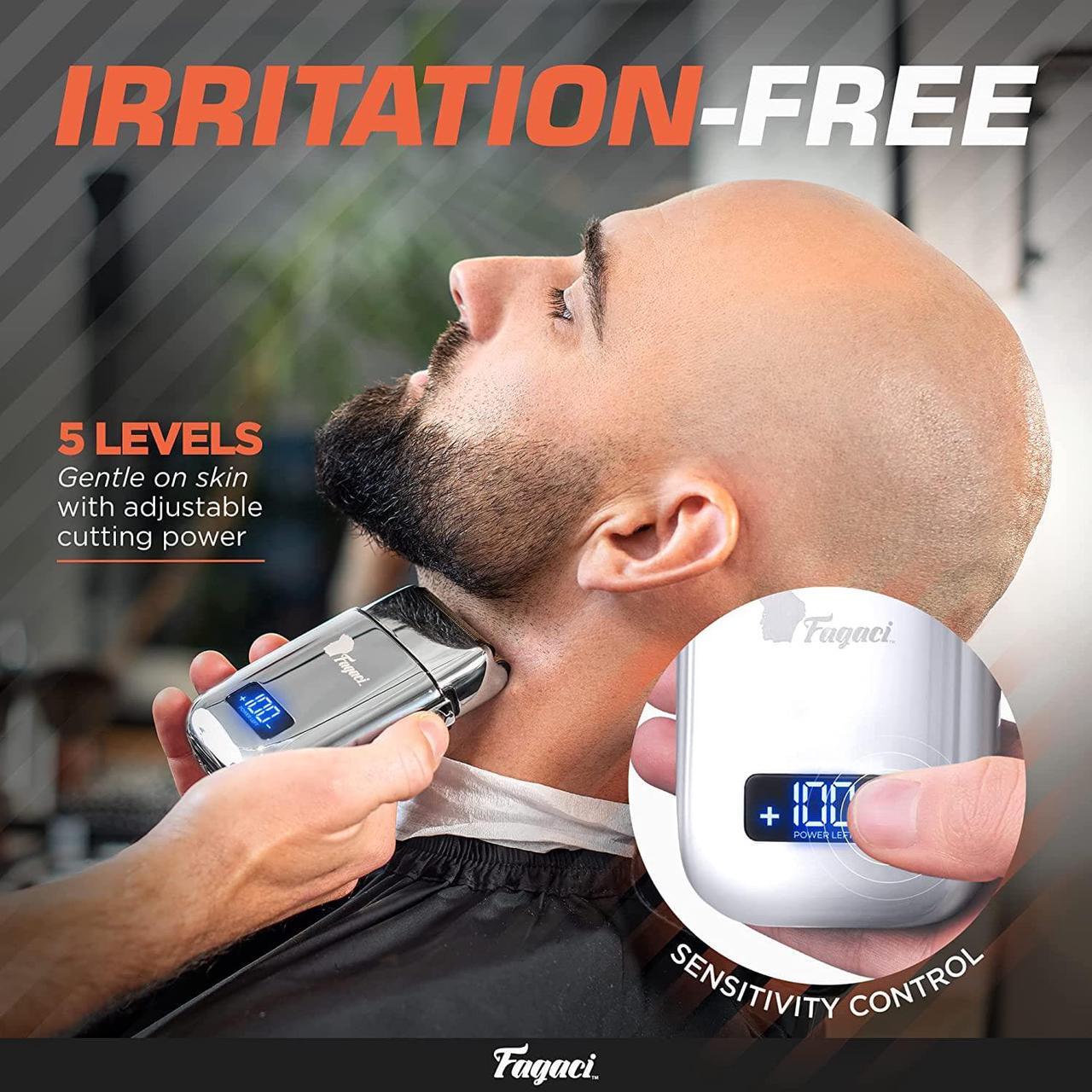 Alt view image 5 of 7 - Fagaci 5 Speeds Double Foil Shavers for Men Professional Irritation Free, Clean Shaving Foil Razor, Electric Shavers for Men, Maquina de Afeitar para Hombre, Neck Barber Shaver, Close Shaver for Men