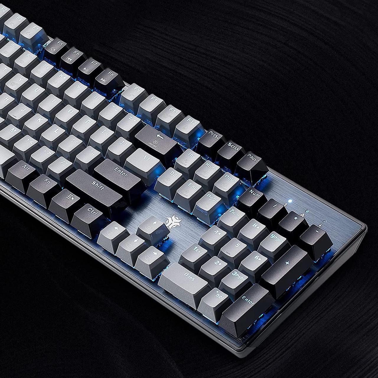 Alt view image 2 of 7 - Hexgears GK715 Mechanical Keyboard with 104 Keys, Full Size Wired Mechanical Gaming Keyboard with Hot Swap Box Switch, Compact PC Keyboard with Number Pad for Computer/Laptop