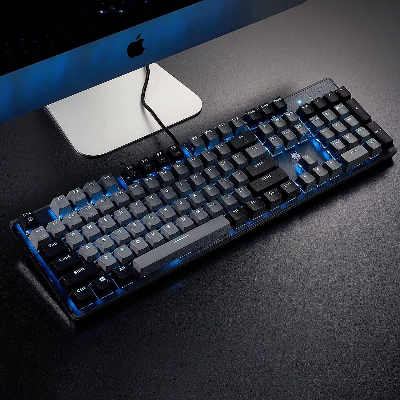 Alt view image 6 of 7 - Hexgears GK715 Mechanical Keyboard with 104 Keys, Full Size Wired Mechanical Gaming Keyboard with Hot Swap Box Switch, Compact PC Keyboard with Number Pad for Computer/Laptop