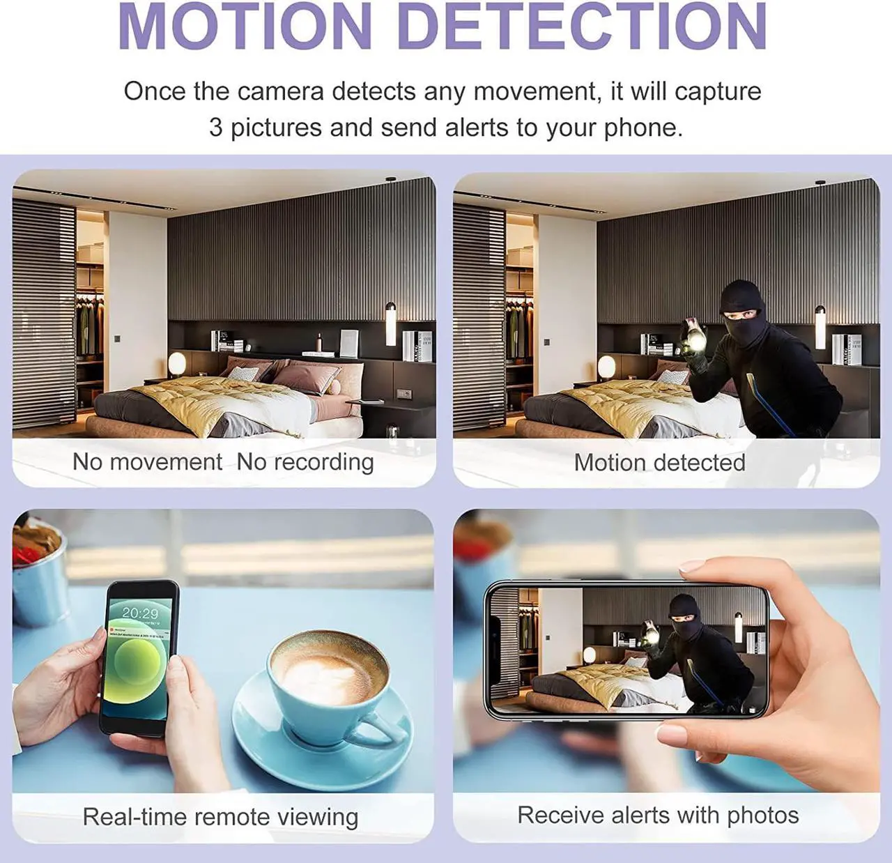 Alt view image 4 of 7 - WiFi Hidden Camera Smoke Detector, HD 1080P Spy Camera for Home Office Security Surveillance Camera, Wireless Mini Security Spy Nanny Camera with Remote View/Night Vision/Motion Detection No Audio
