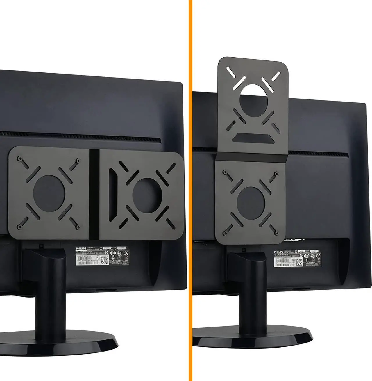Alt view image 5 of 7 - VESA Mount Adapter Extender Bracket Universal VESA Conversion Plate Compatible with Intel NUC VESA Monitor 35 by 75 mm to 100 by 100 mm Extension Plate Holder for Mini PC CPU Computer