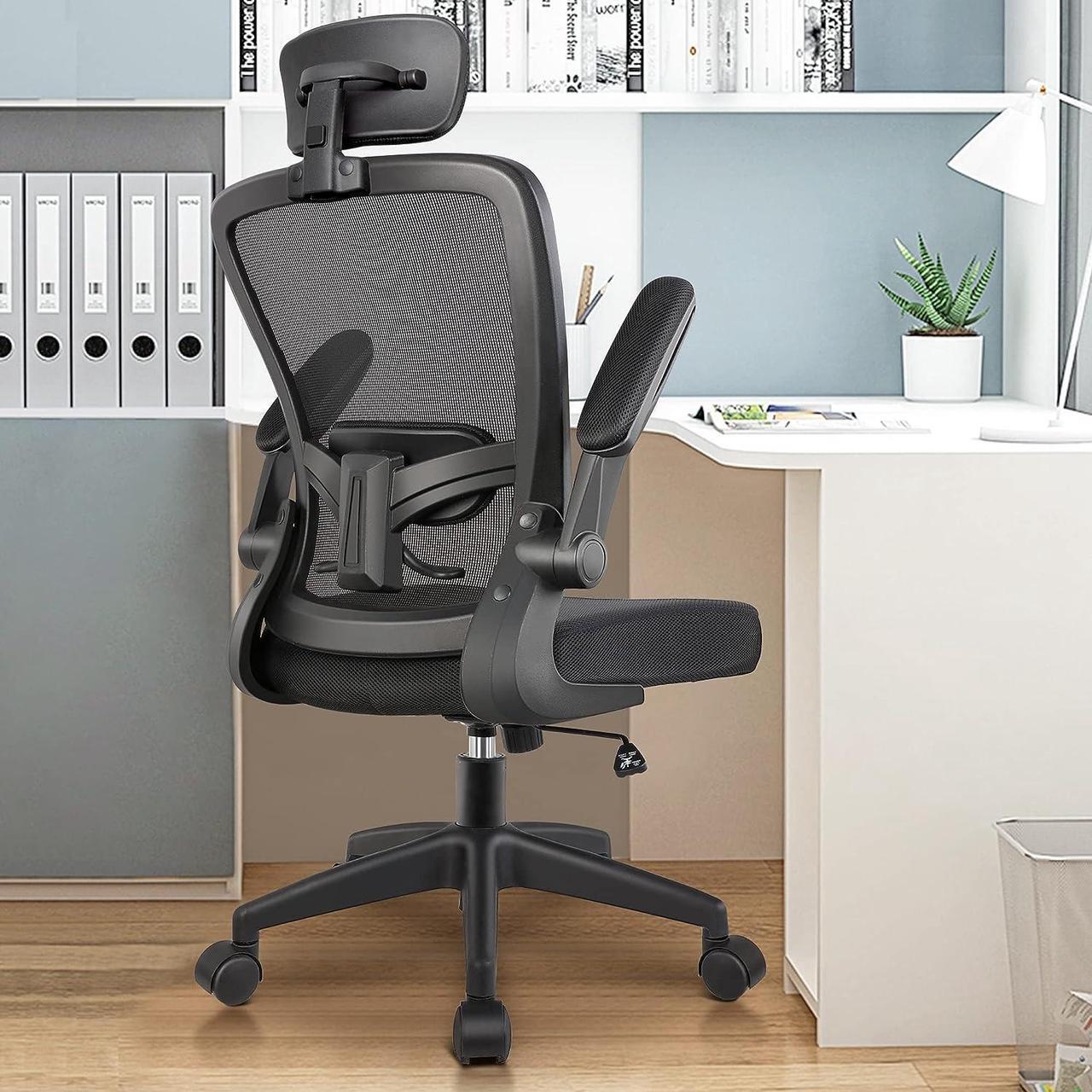 Main image of FelixKing Ergonomic Office Chair, Headrest Desk Chair Office Chair with Adjustable Lumbar Support, Home Office Swivel Task Chair with High Back and Armrest, Adjustable Height Gaming Chair(Black)