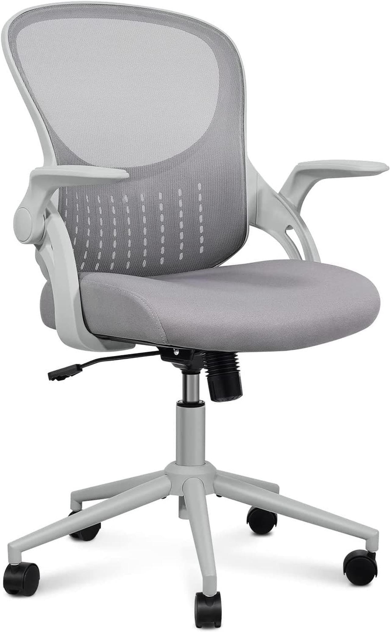 Main image of Ergonomic Home Office Desk Chair Mesh Computer Chair Adjustable Height Chair Task Chair Swivel Chair Rolling Chair with Lumbar Support/Flip-up Arms for Office, Study, Bedroom, Welcome to consult