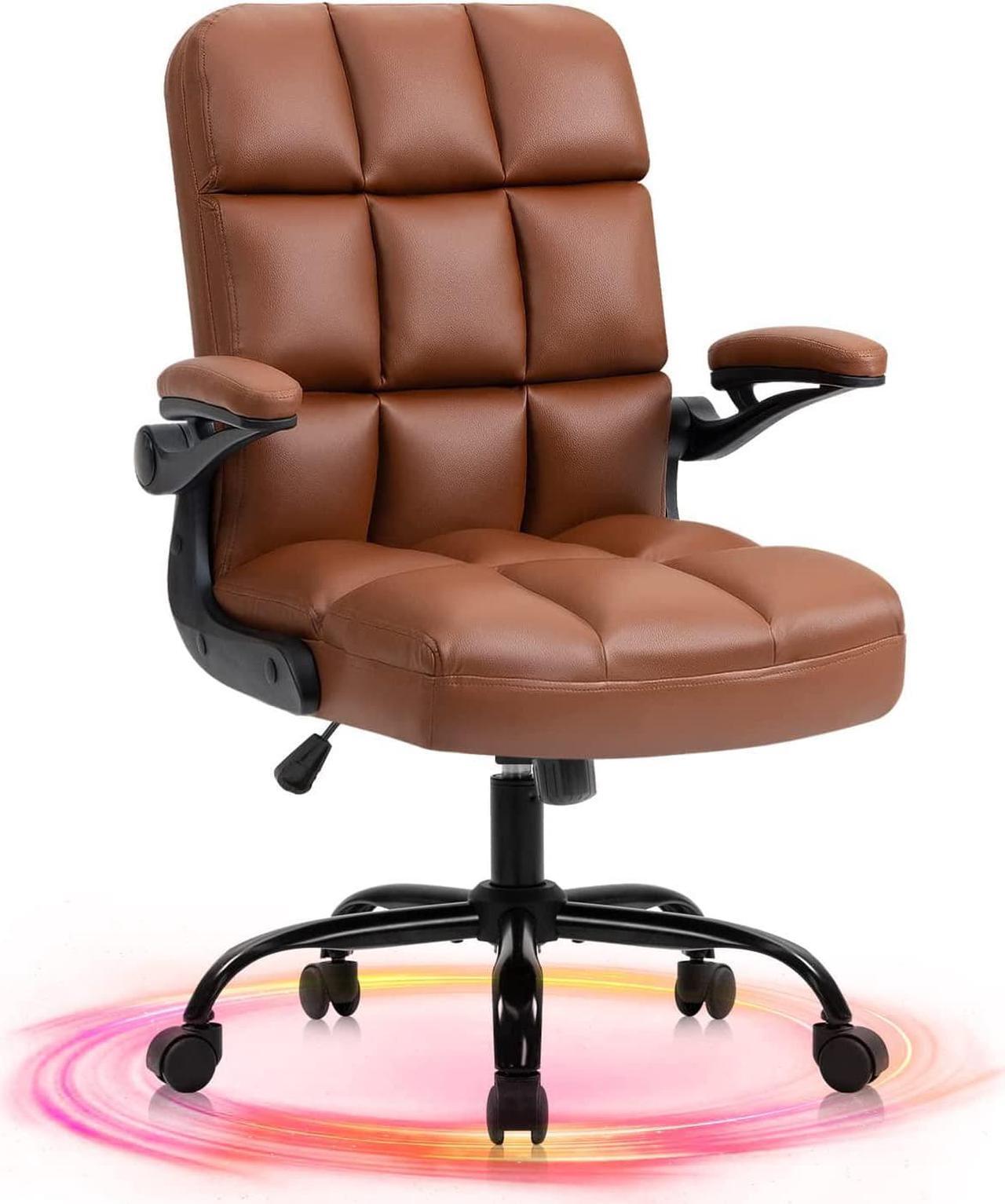 Main image of SEATZONE Home Office Chair Ergonomic Desk Executive Chair Computer Task Chair, Rolling Swivel Chair with Arms,Brown