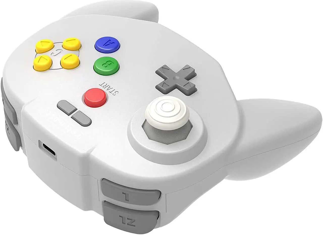 Alt view image 2 of 7 - Retro-Bit Tribute 64 2.4 GHz Wireless Controller V2 for Nintendo 64 (N64), Switch, PC, MacOS, RetroPie, Raspberry Pi and Other USB Devices (Classic Gray)