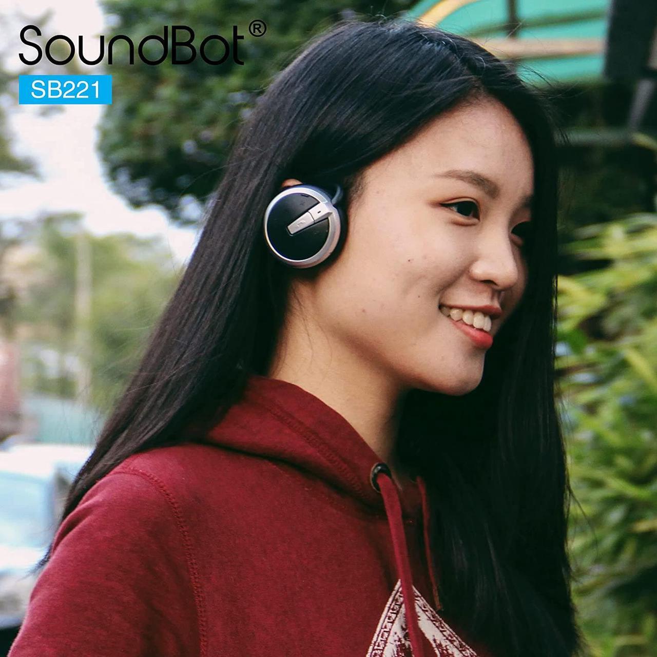 Alt view image 7 of 7 - Soundbot SB221 HD Wireless Bluetooth 4.0 Sports-Active Headphones for 20Hrs Music Streaming & 25Hrs HandsFree Calling with Sweat Resistant Ergonomic Secure-Fit Design & Voice Command Support, Black