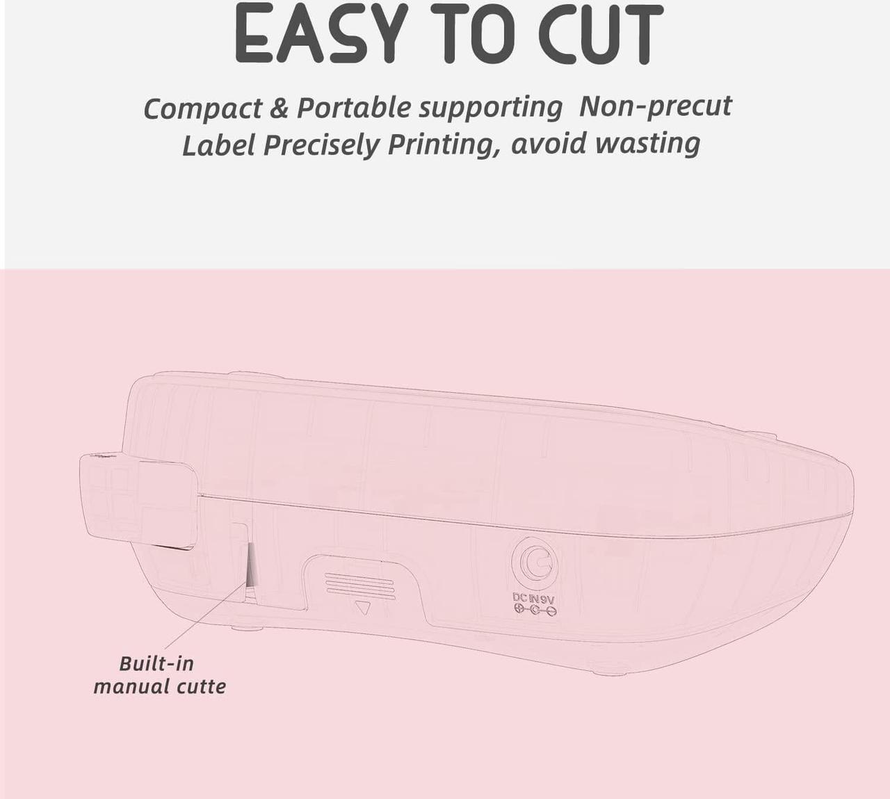 Alt view image 7 of 7 - Suminey-D210S-Label Maker Machine with Tape, Phosphor Printer,Label Maker with 4 Laminated Label Tapes,Portable Printer,QWERTY Keyboard Label Makers, Multiple Line Labeling labelmaker for Office&Home