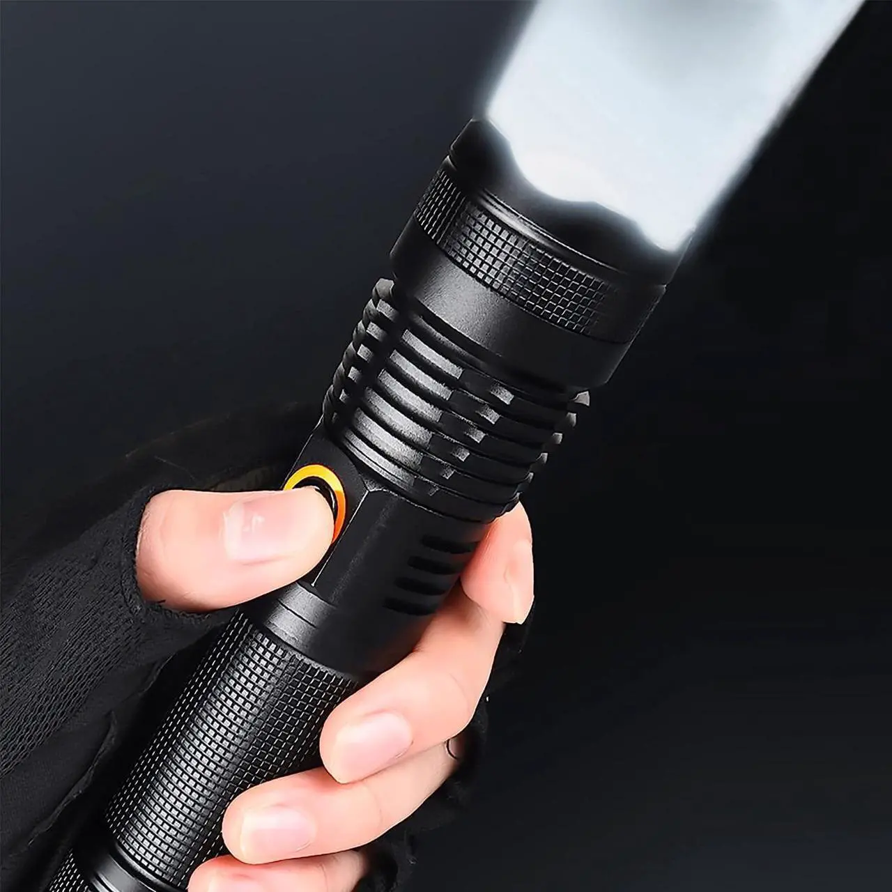 Alt view image 3 of 7 - 600000 Hign Lumen Handheld Flashlight Rechargeable LED Tactical Flashlight with 5 Modes Waterproof for Camping Hiking Outdoor Biking Emergency Self Defense