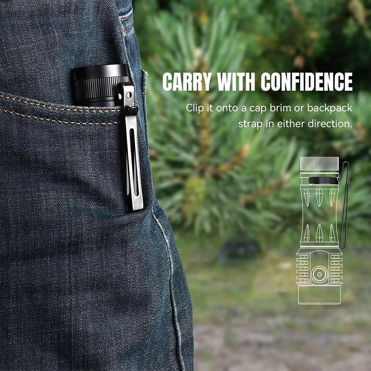 Alt view image 6 of 7 - wurkkos EDC Rechargeable Flashlights TS25 4000lm Flashlights High Lumens 4 * 519A LED Flashlight RGB Flashlight with Anduril 2.0 Pocket Flashlights Small Flashlights for Hiking(519A)