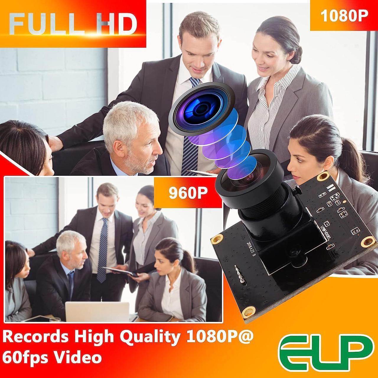 Alt view image 7 of 7 - ELP USB with Camera 2.9mm Wide Angle Lens 1080P Free Driver Camera Module,260FPS@360P 120FPS@720P 60FPS@1080P High Frame Webcam,USB Camera Linux Windows Android Mac Os