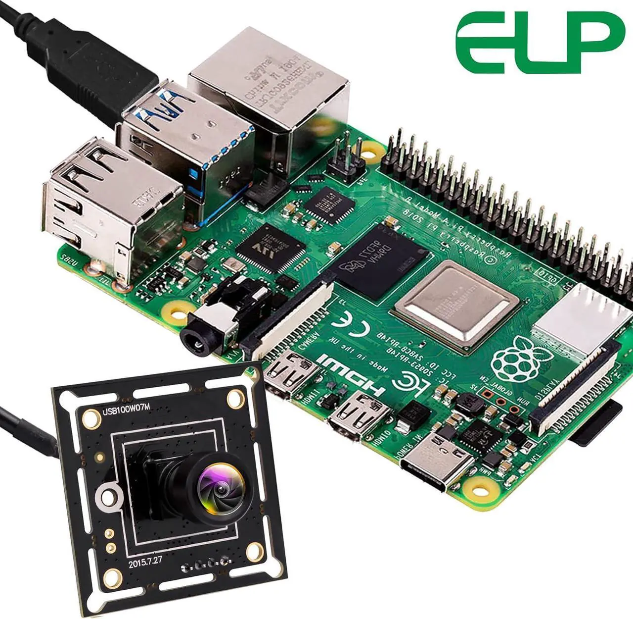 Alt view image 5 of 7 - ELP USB Camera Module Super Mini 720p Wide Angle with 100degree M7 Lens Megapixel HD OV9712 Embedded Webcam Board for Computer USB2.0 UVC Video PC Opencv Camera Module,with 3.3ft/1m Cable for Laptop
