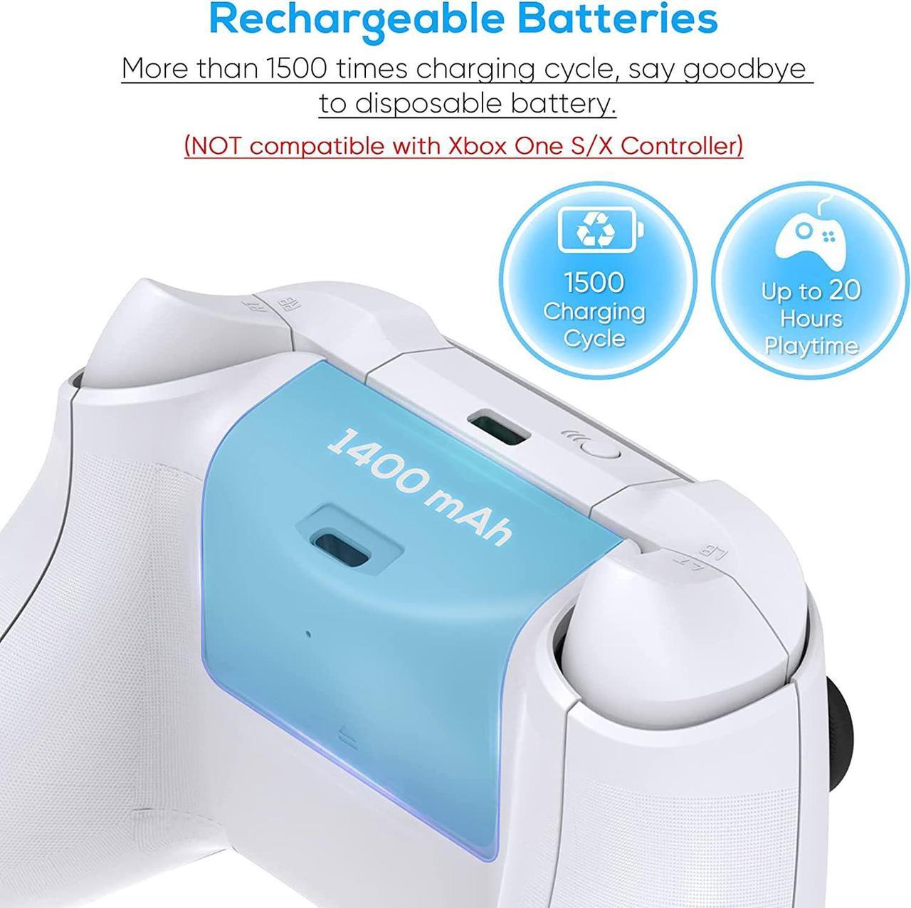Alt view image 4 of 6 - Cooling Fan Stand Compatible with Xbox Series S with 1400mAh Rechargeable Battery Pack, YUANHOT Vertical Charging Station Dock Accessories with Controller Charger Port & Cooler System for XSS - White