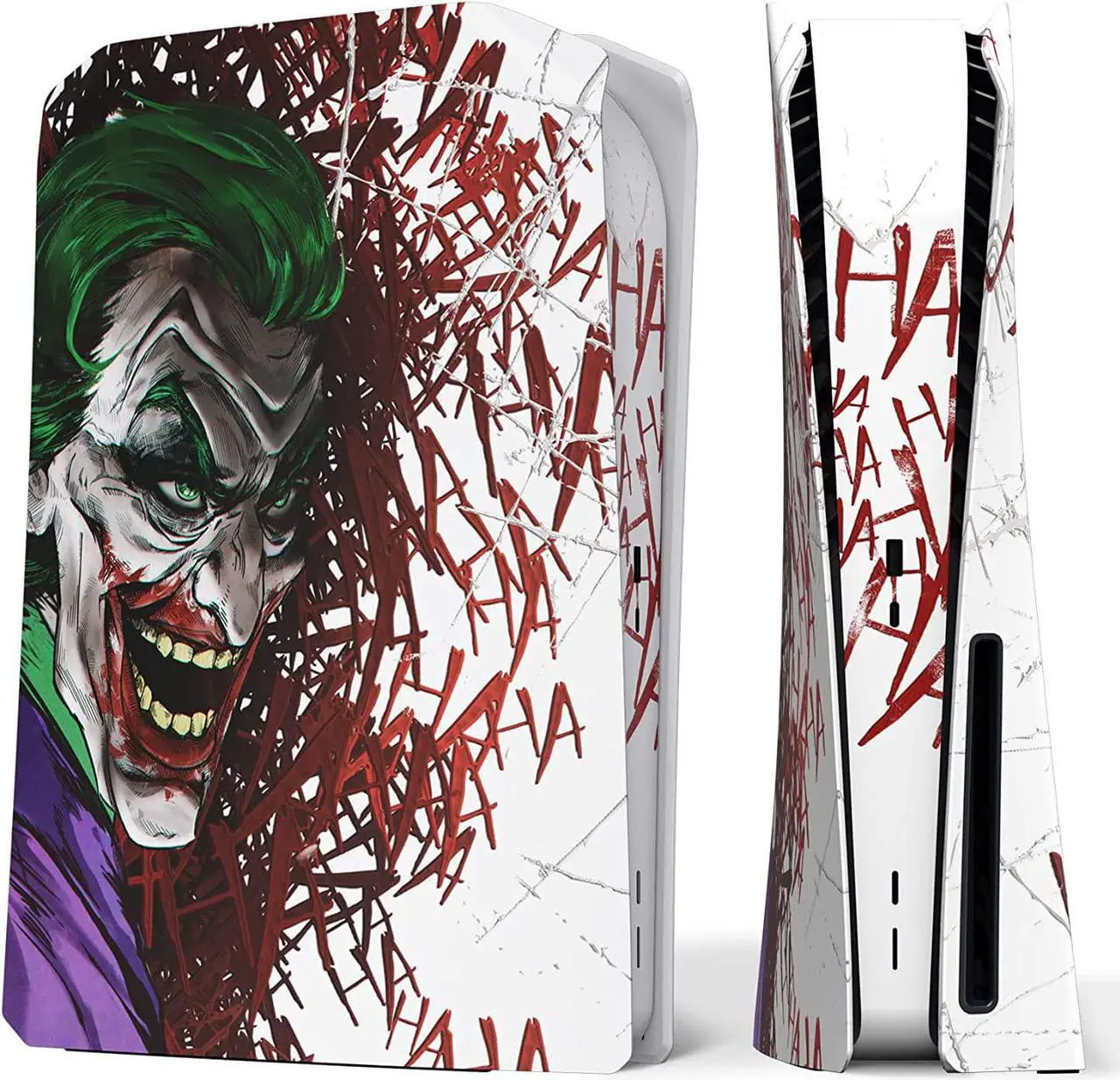 Main image of eXtremeRate eXcover Clown HAHAHA Top Bottom Cover Compatible with ps5 Console Disc Edition, Replacement Faceplate Backplate Shell Skin Compatible with ps5 Console Disc Version - Console NOT Included